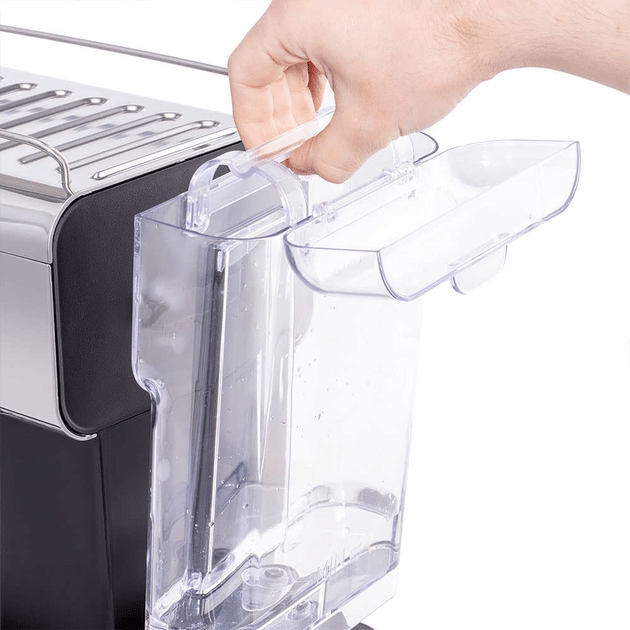 Кавоварка еспрессо RUSSELL HOBBS 26452-56 Distinctions Titanium, 1,1л, мелена + чалди, сріблястий