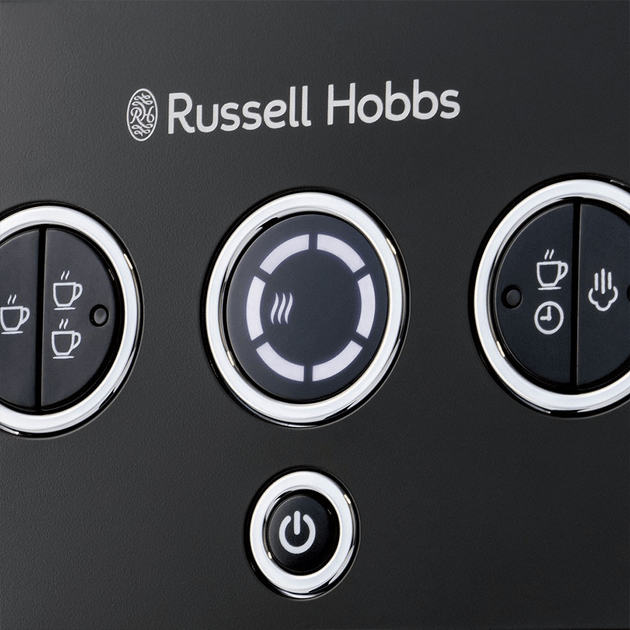 Кавоварка еспрессо RUSSELL HOBBS Distinctions 26450-56, чорно-сріблястий
