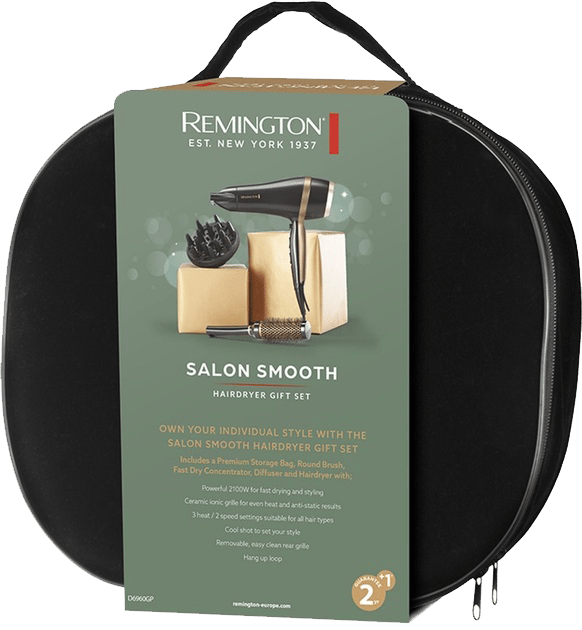 Фен REMINGTON Salon Smooth D6960GP, чорний