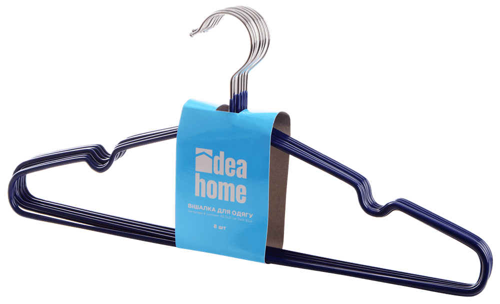 Вішалка IDEA HOME д/од. мет. в силиконе 40,5*21 см (8 шт) Dark Blue (7043036)