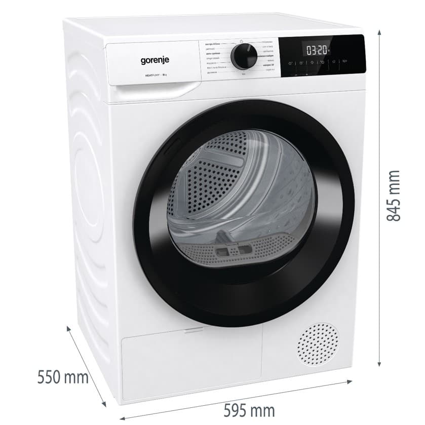Сушильна машина GORENJE DHNE82/UA (DHLE802U)