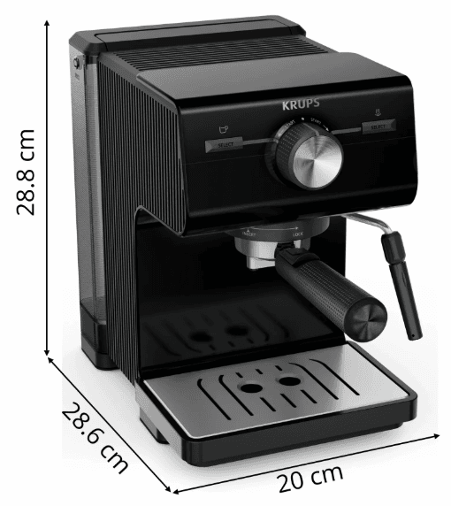 Каво машина KRUPS XP381810 OPIO BLK РІЖКОВА КАВОВАРКА