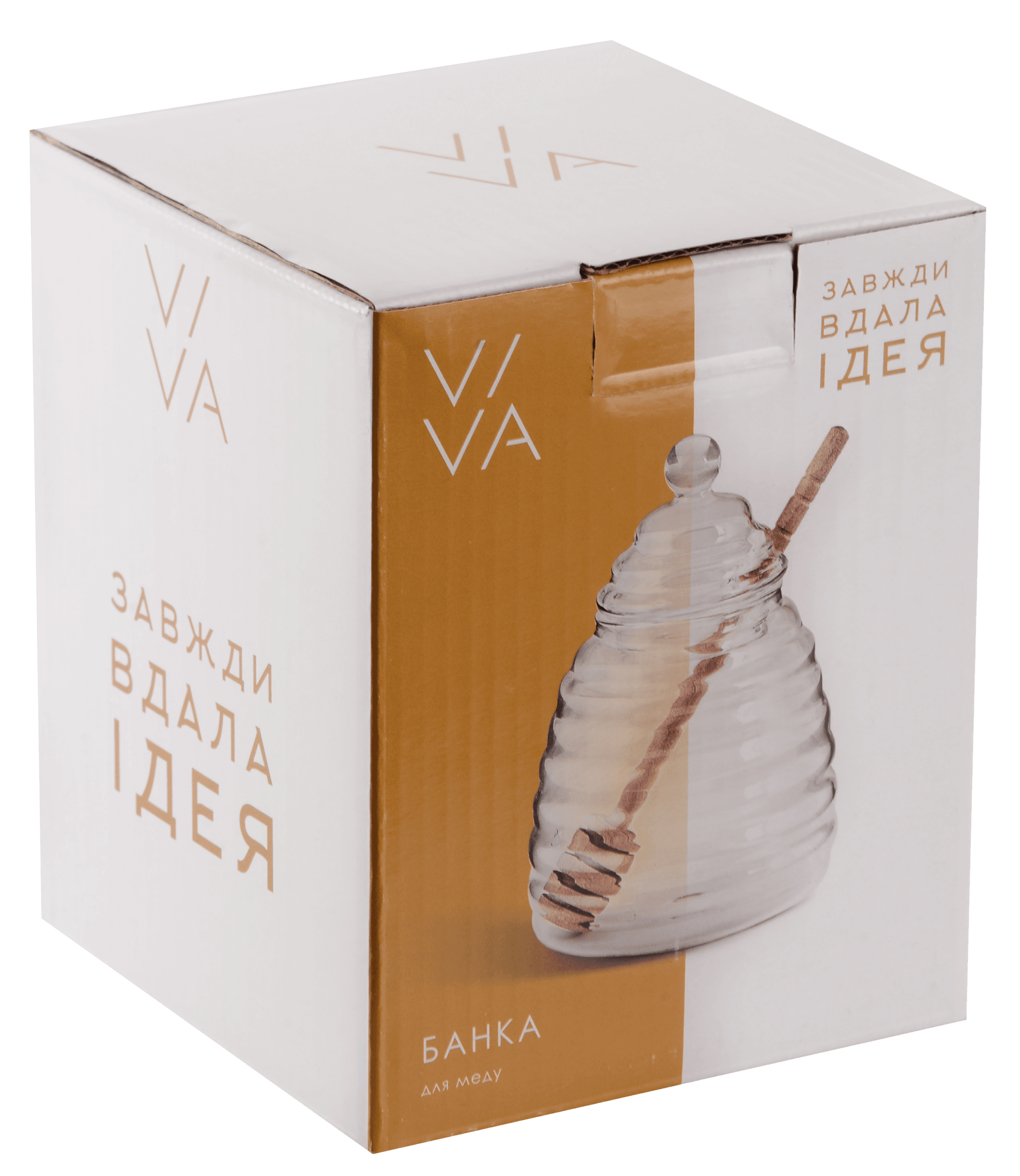 Банка VIVA HONEY д/меду з дерев.ложкою /400 мл в уп. (HN95145)