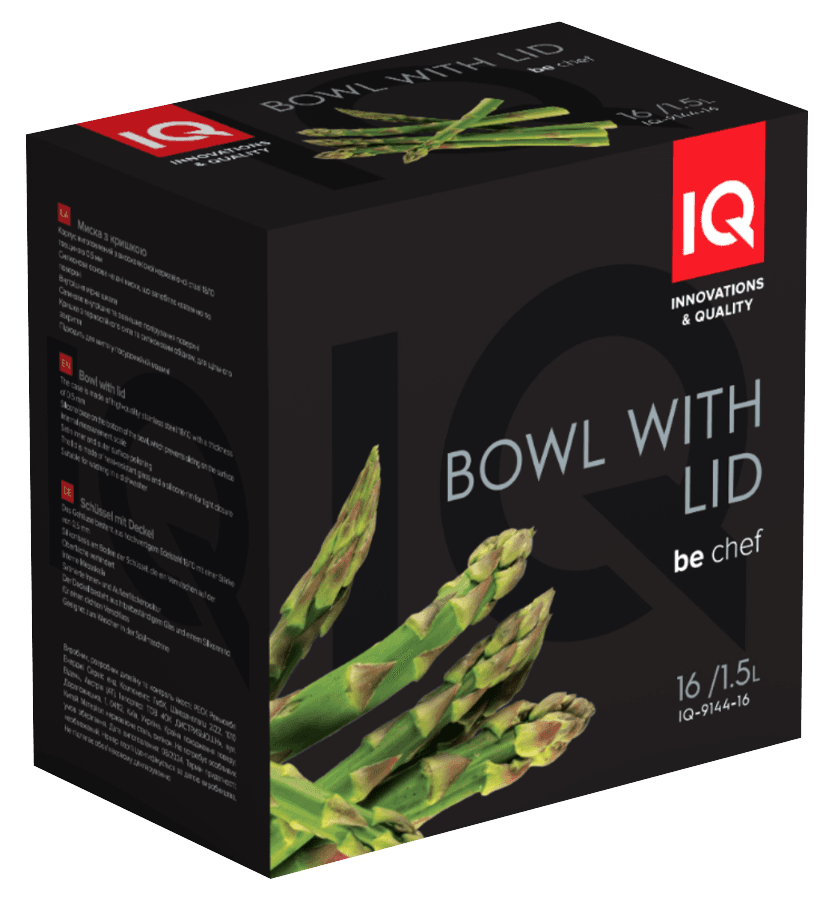 Миска IQ Be Chef 16 см (1.5 л) нерж з кришкою (IQ-9144-16)