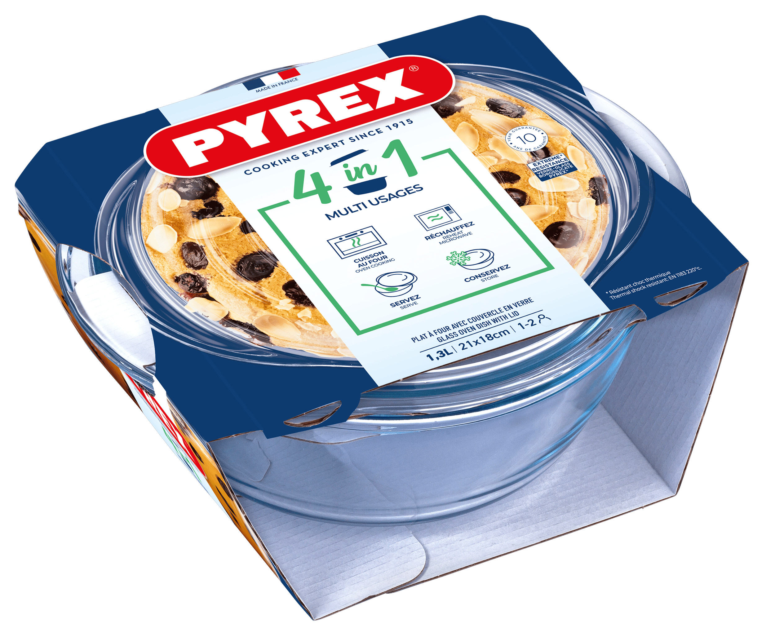 Каструля с/к PYREX кастрюля кругл. 1л + 0,3л (207A000/8643)