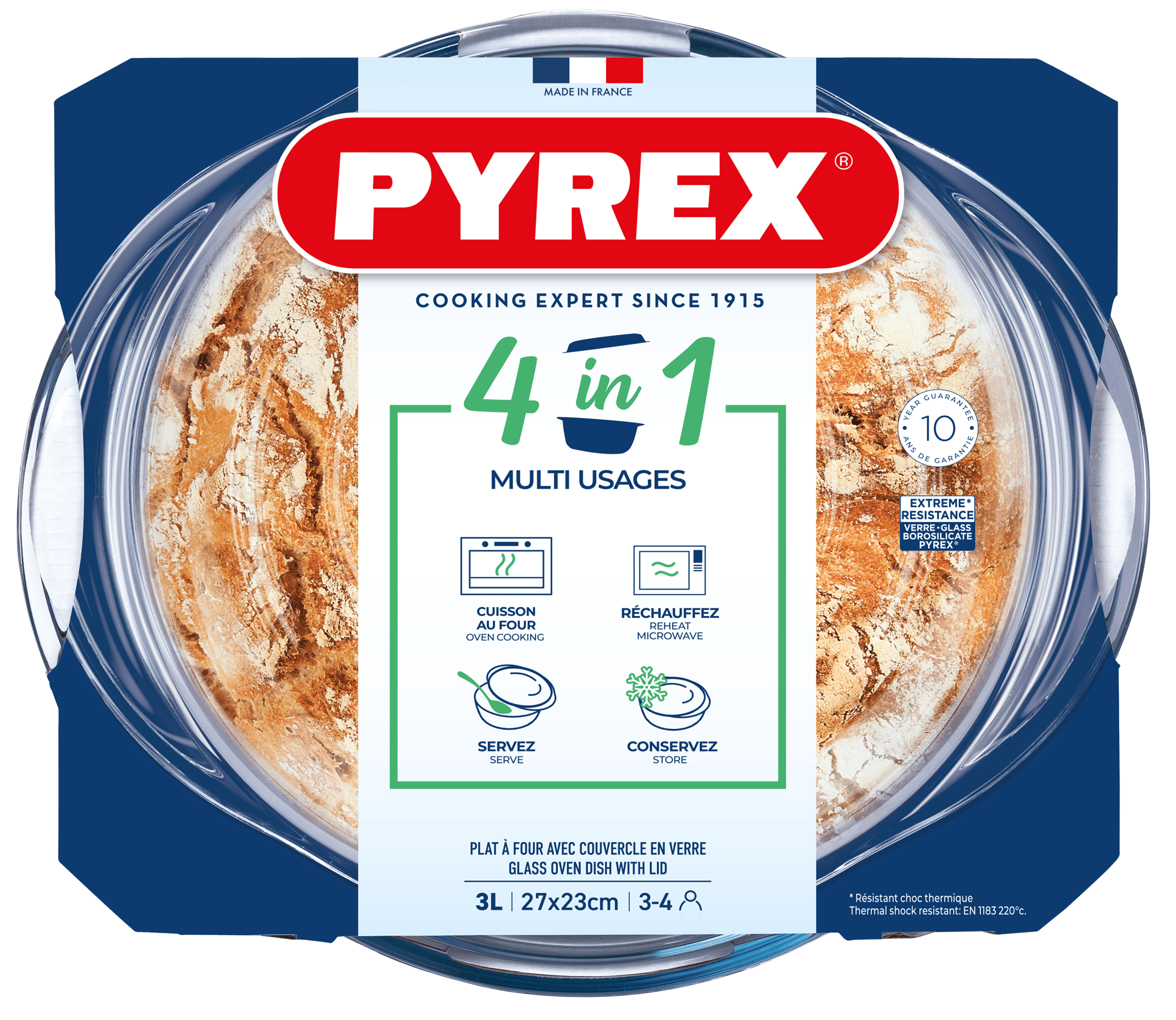 Каструля с/к PYREX кастрюля кругл. 2.3л + 0.7л (208A000/8643)