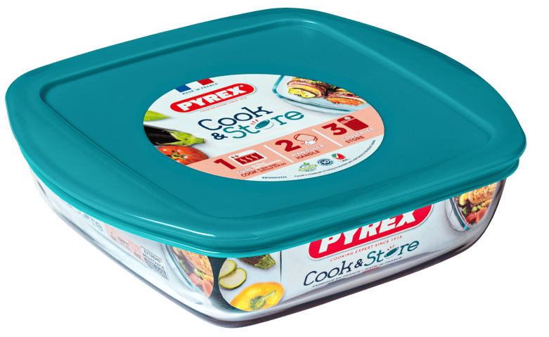 Форма с/к PYREX Cook&Store форма з криш. квад 25х22х7см (2.2л) (212P000/7645)