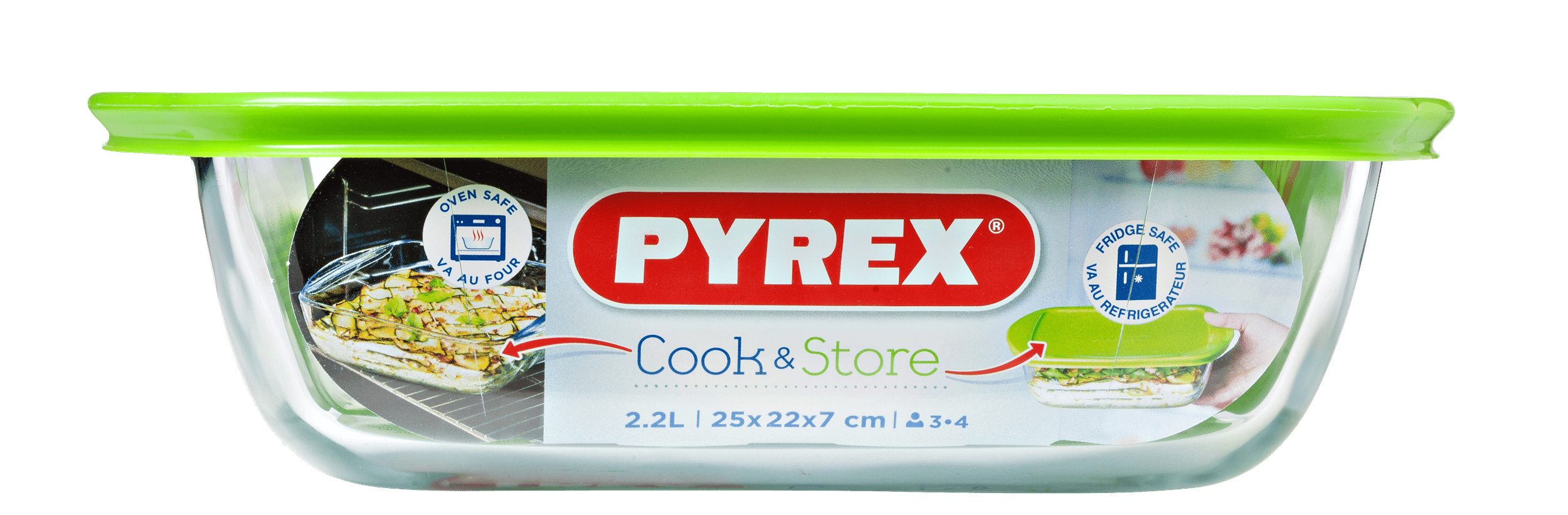 Форма с/к PYREX Cook&Store форма з криш. квад 25х22х7см (2.2л) (212P000/7645)