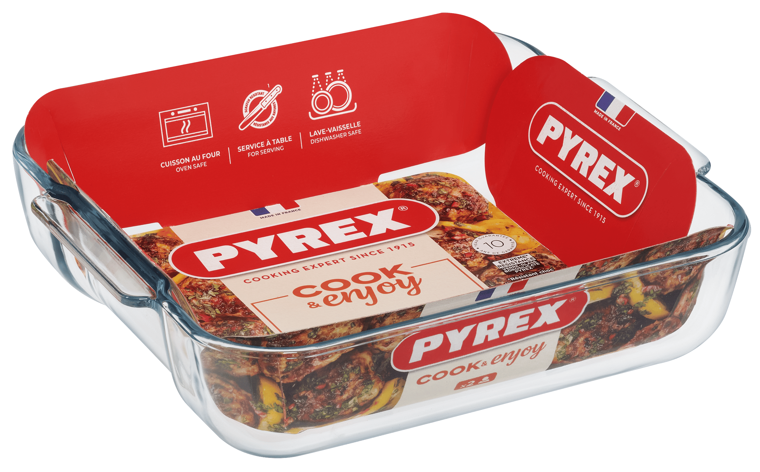 Форма с/к PYREX форма квадрат 25х21х6см з ручками (2л) (220B000/8446)