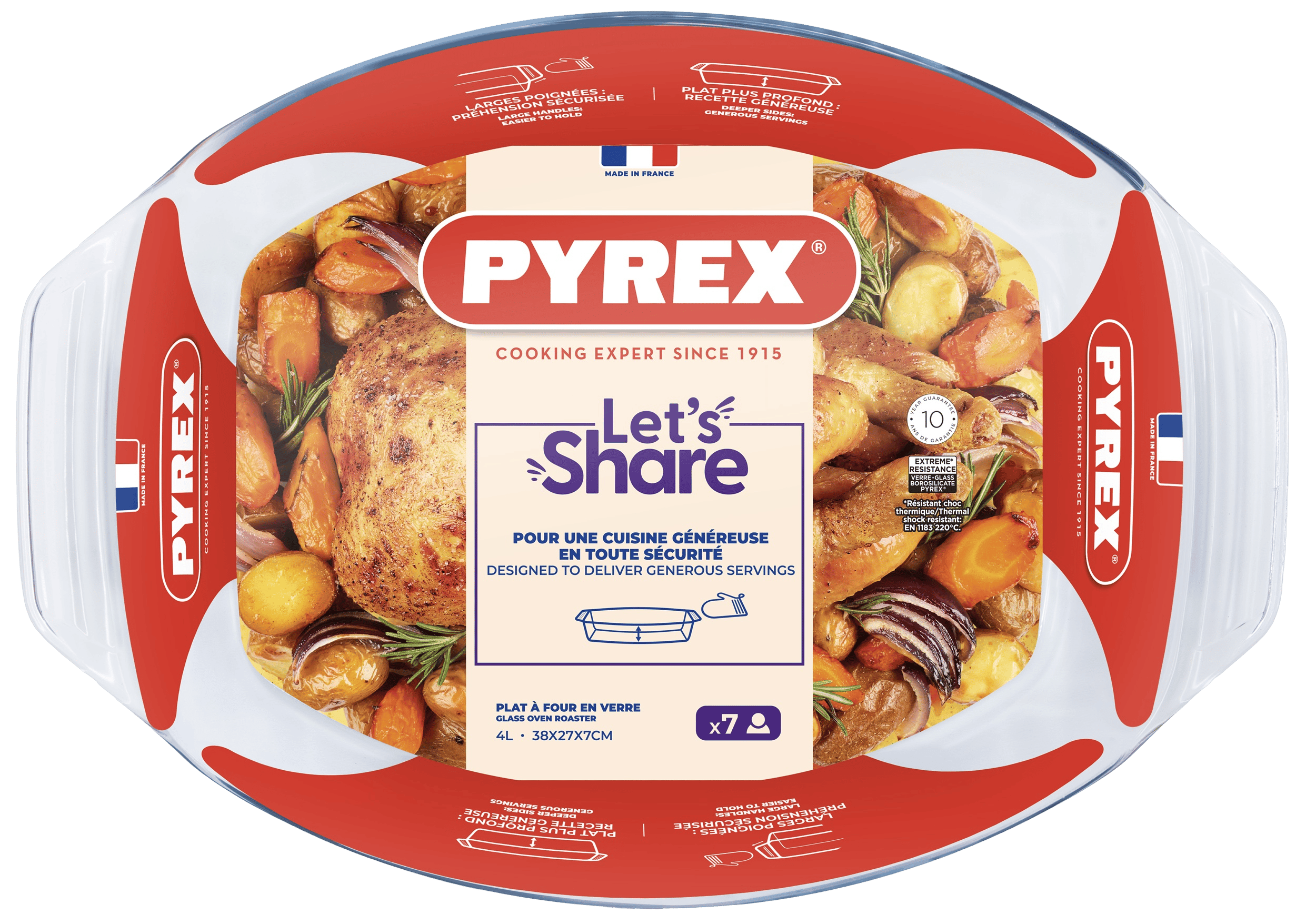 Форма с/к PYREX форма овал. 38х27х7см (4л) (412B000/8044)