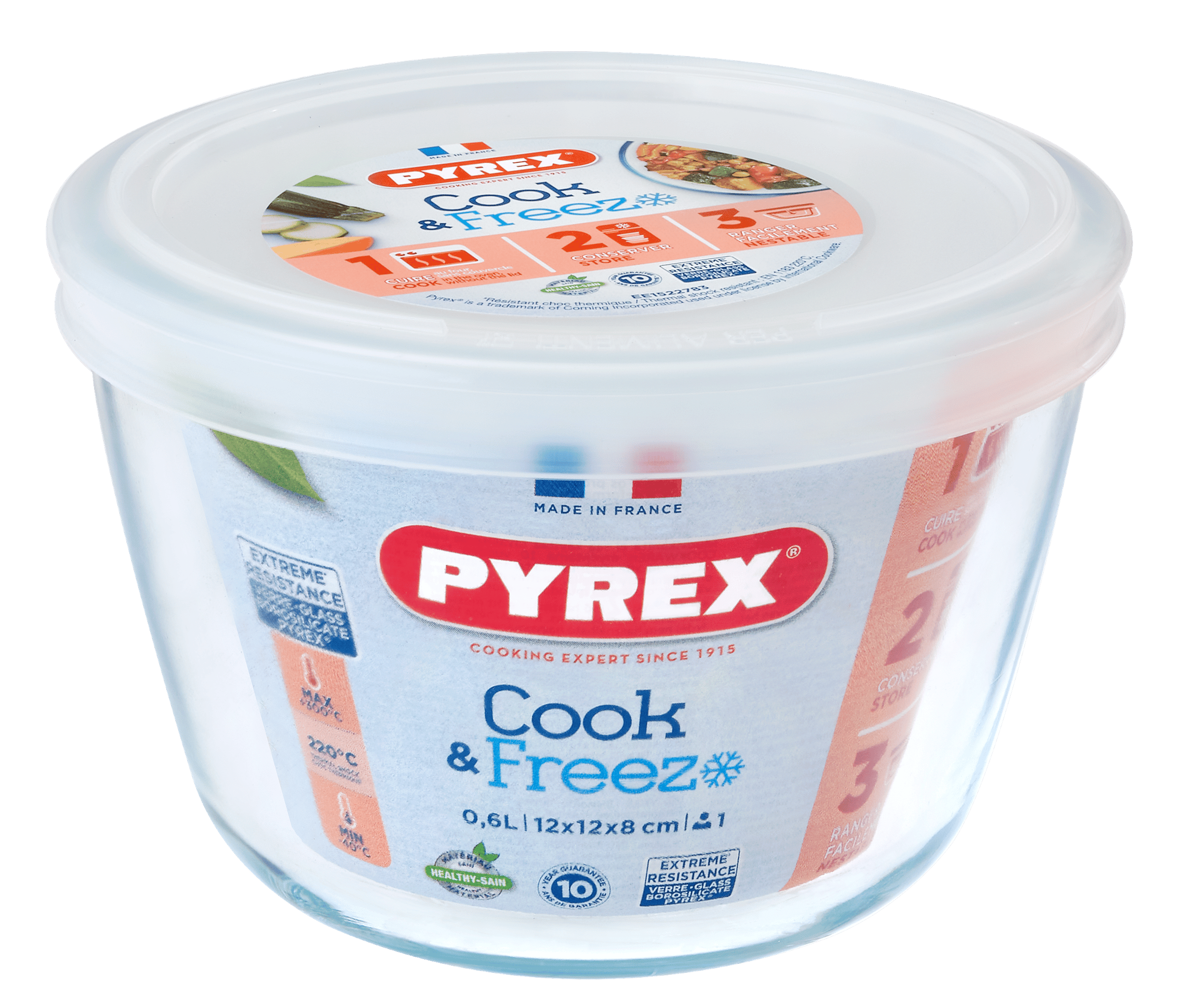 Форма с/к PYREX Cook&Freez форма з криш. кругл. 12х8см (0.6л) (152P001/7948)