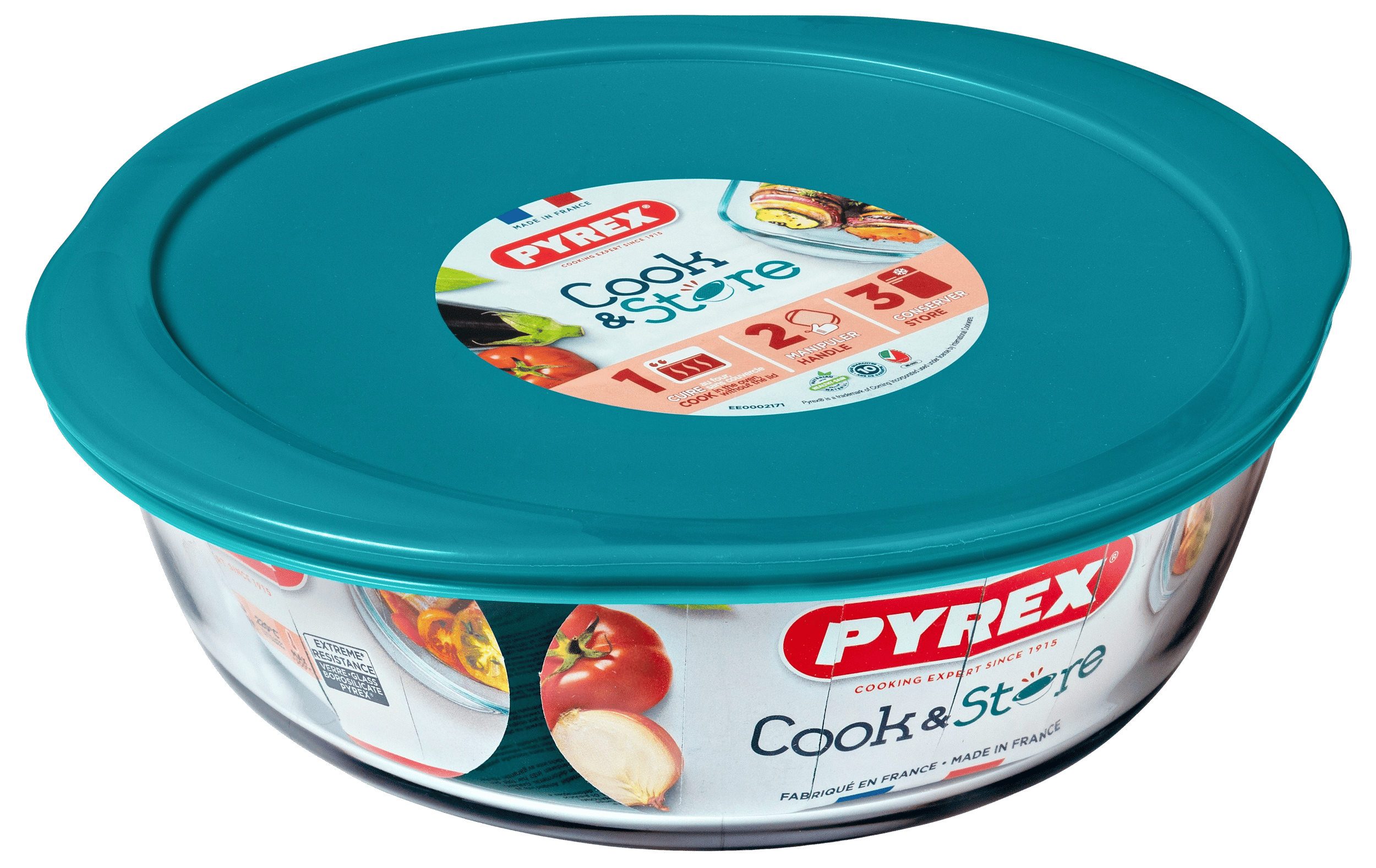 Форма с/к PYREX Cook&Store форма з криш. кругл 26х23х8см (2.3л) (208P000/7646)