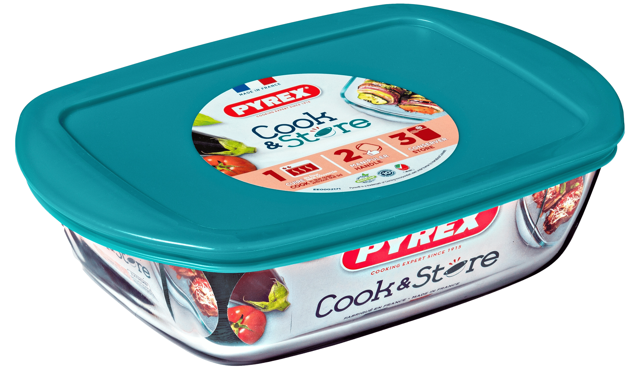 Форма с/к PYREX Cook&Store форма з криш. прямокут 23х15х7см (1.2л) (215P000/7646)