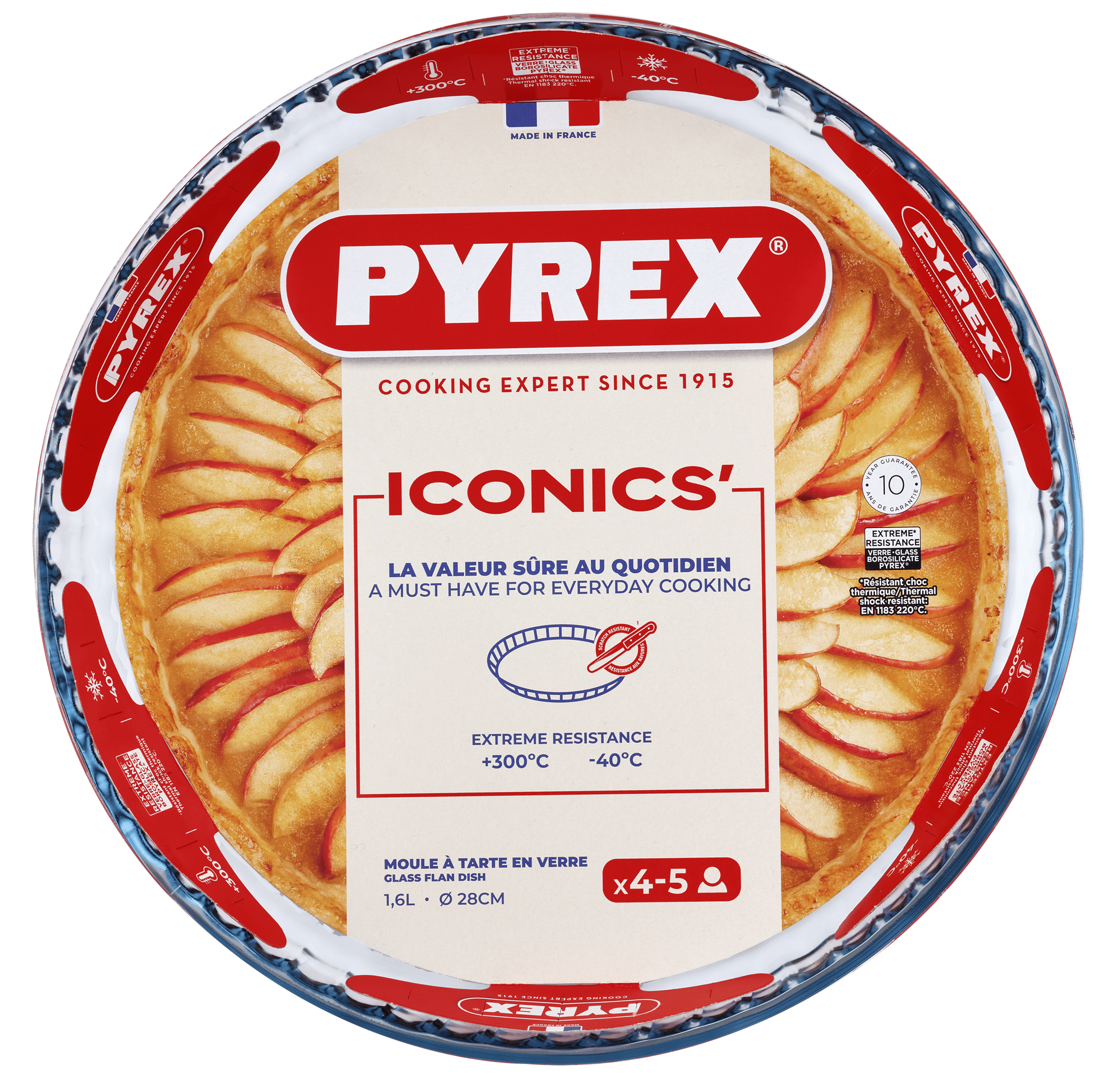 Форма с/к PYREX форма кругл. 28см рифл. край 1.6л (813B000/8446)