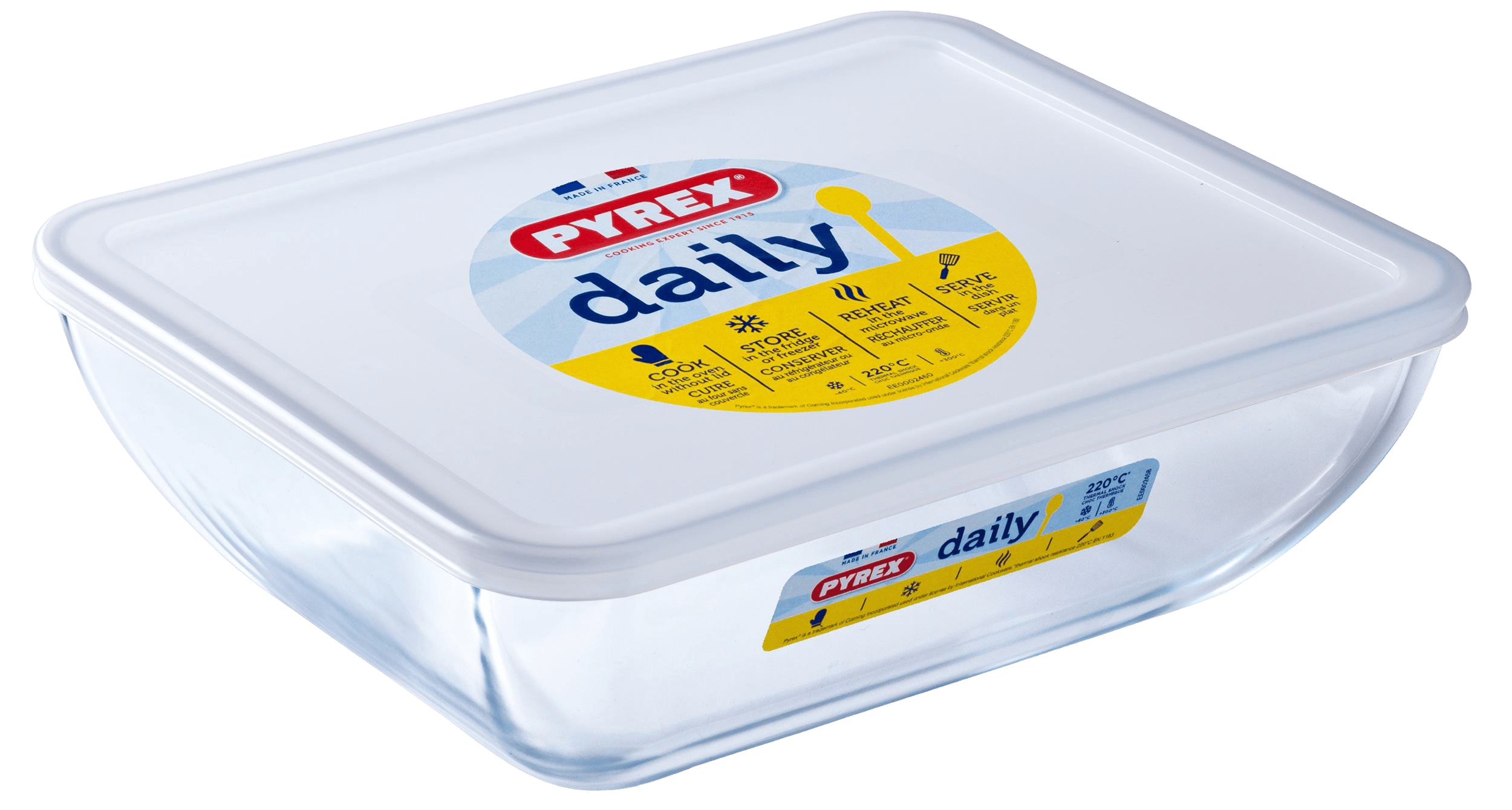 Форма с/к PYREX DAILY форма з криш. прямокут. 22х17см (1.3л) (342P000/3646)