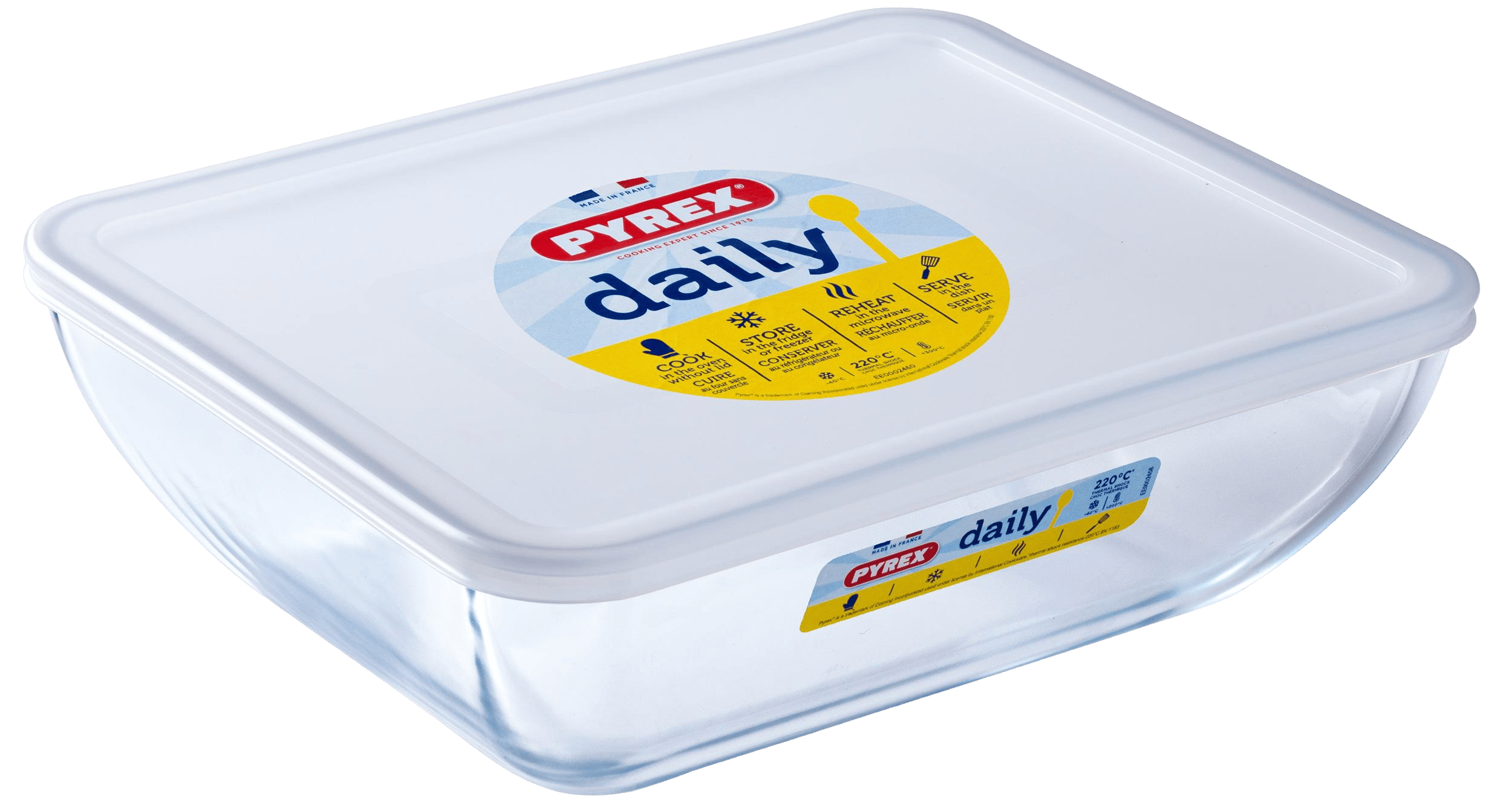 Форма с/к PYREX DAILY форма з криш. прямокут. 25х20см (2.2л) (343P000/3646)
