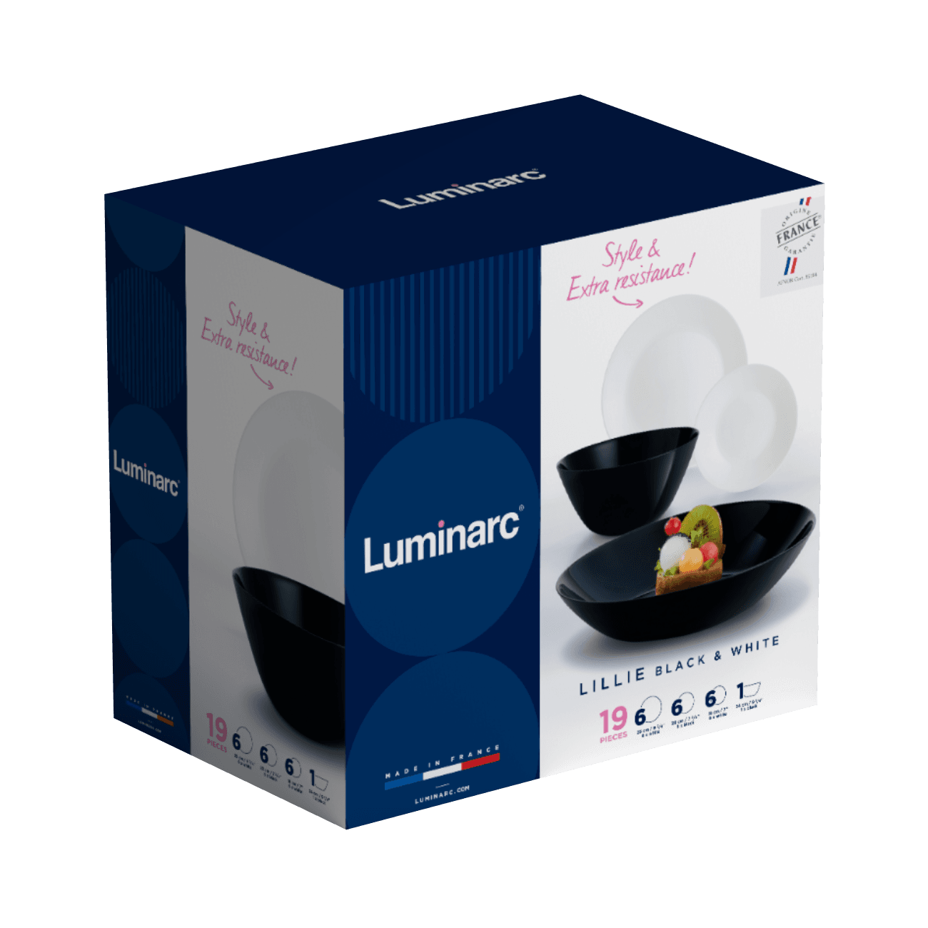 Сервіз LUMINARC LILLIE BLACK&WHITE /19пр. (X1202)