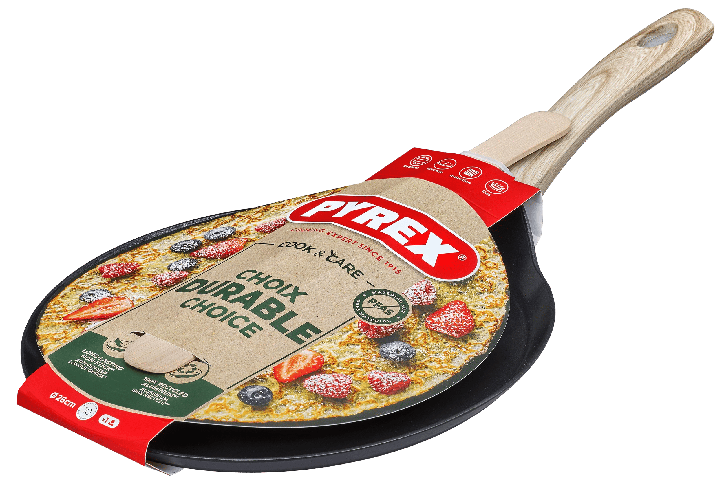 Сковорода PYREX Cook&Care 26 см д/млинців індукція (CR26BK6/8046)