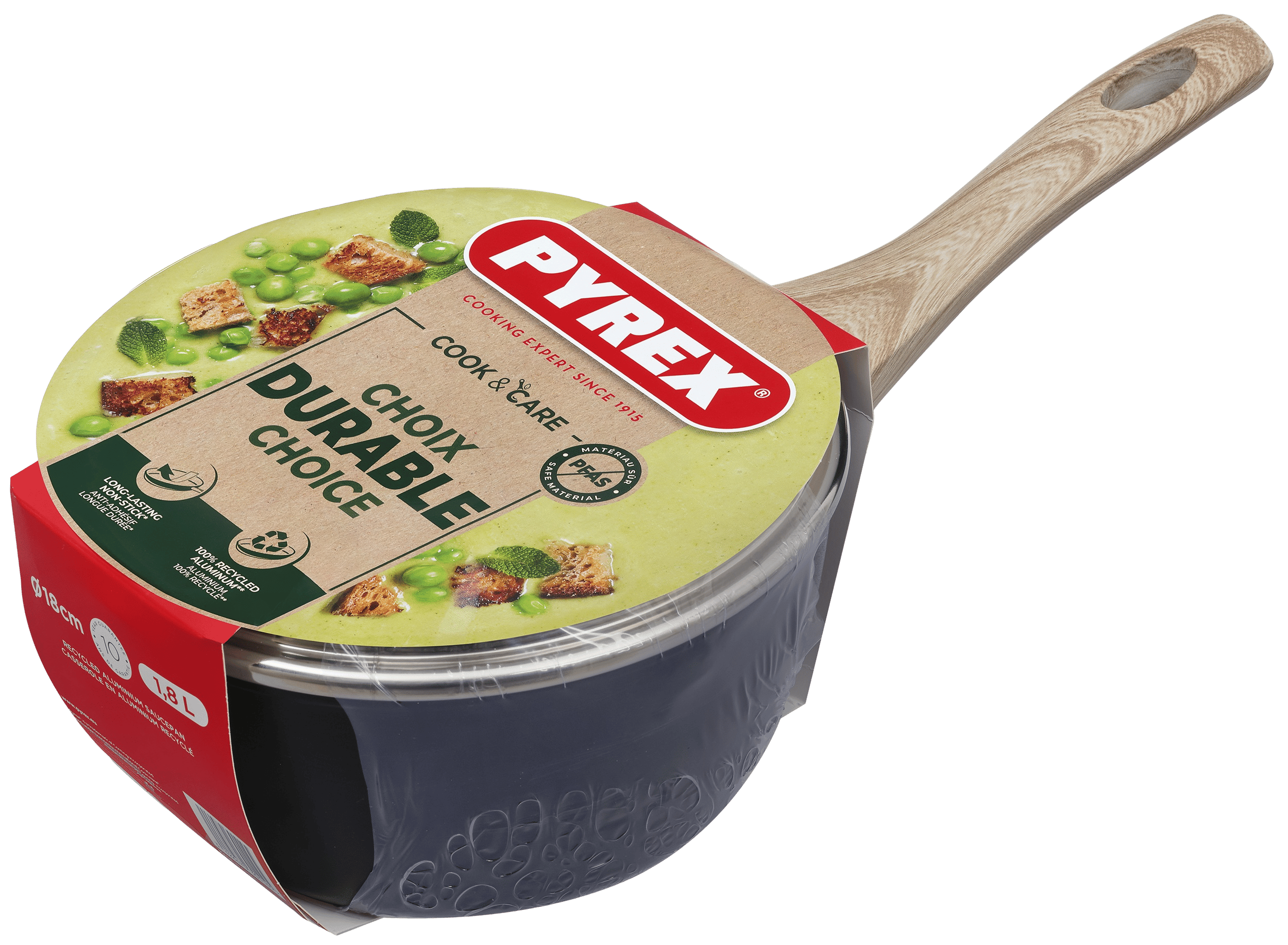 Ківш PYREX Cook&Care 18см індукція з кришкою (CR18AP6/8044)