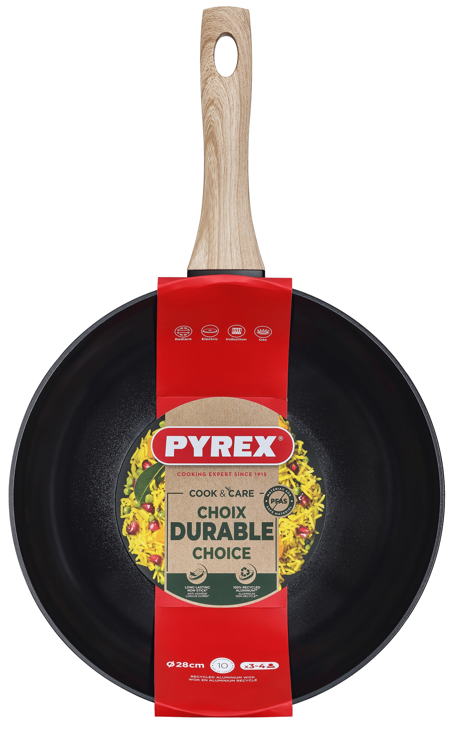 Сковорода PYREX Cook&Care WOK 28см індукція б/кришки (CR28BW6/8044)