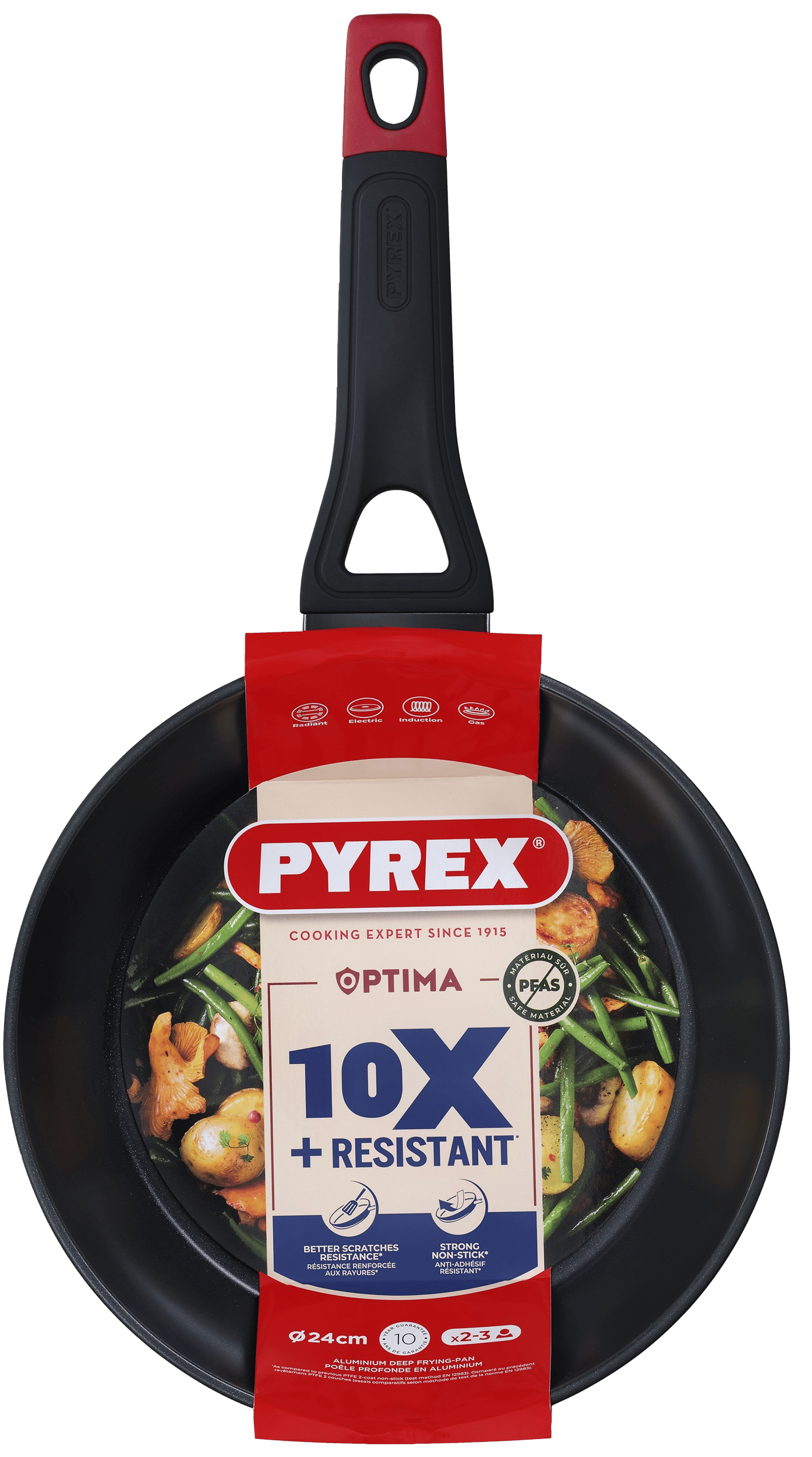 Сковорода PYREX OPTIMA глиб. 24 см індукція б/кришки (OT24DF6/8046)