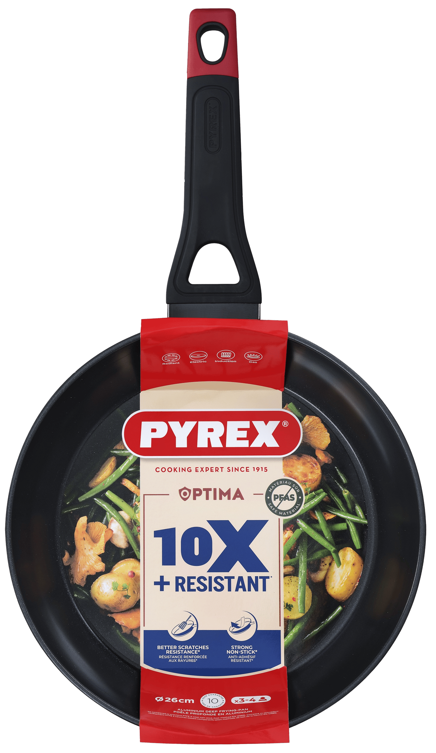 Сковорода PYREX OPTIMA глиб. 26 см індукція б/кришки (OT26DF6/8046)