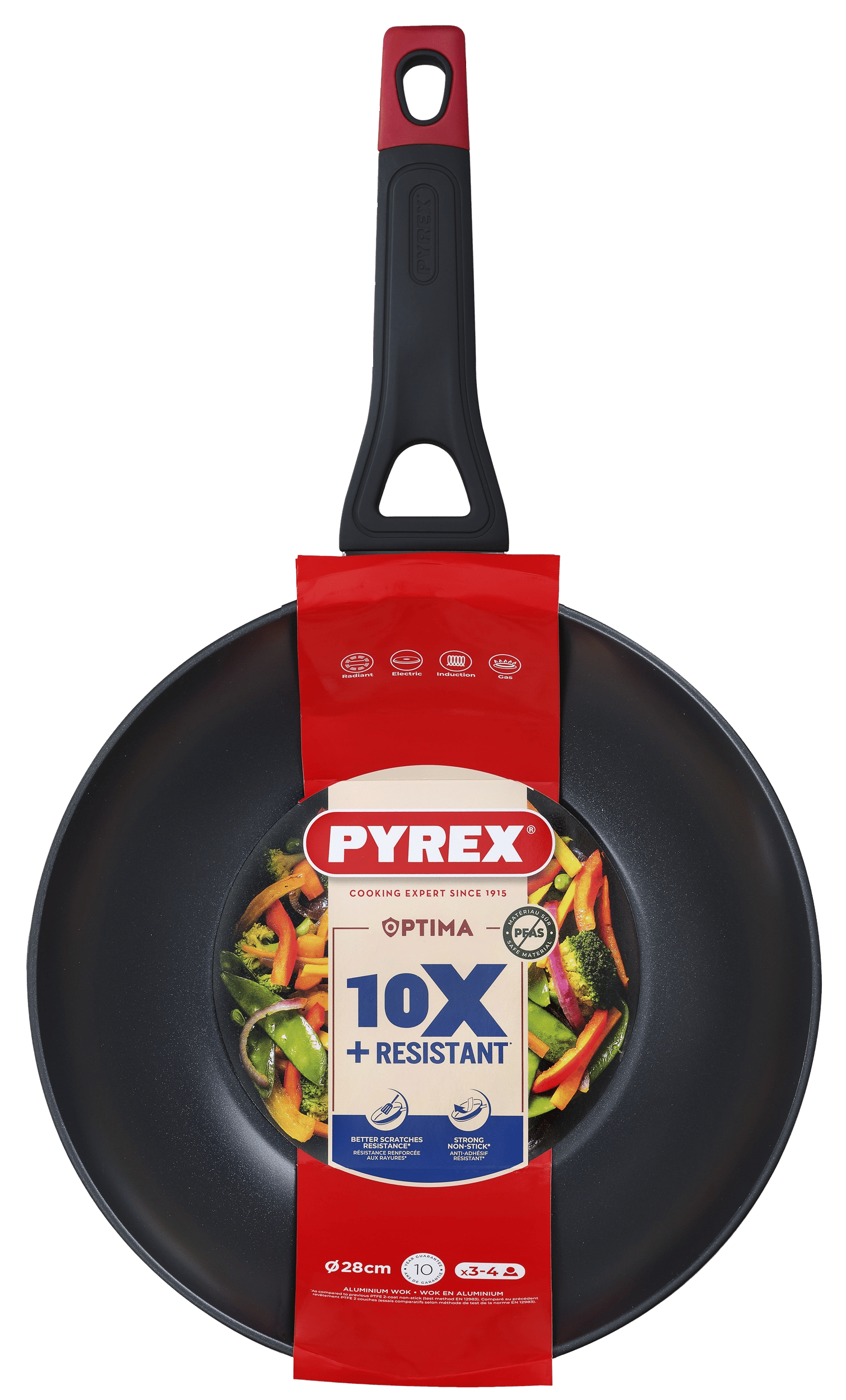 Сковорода PYREX OPTIMA WOK 28см індукція б/кришки (OT28BW6/8046)