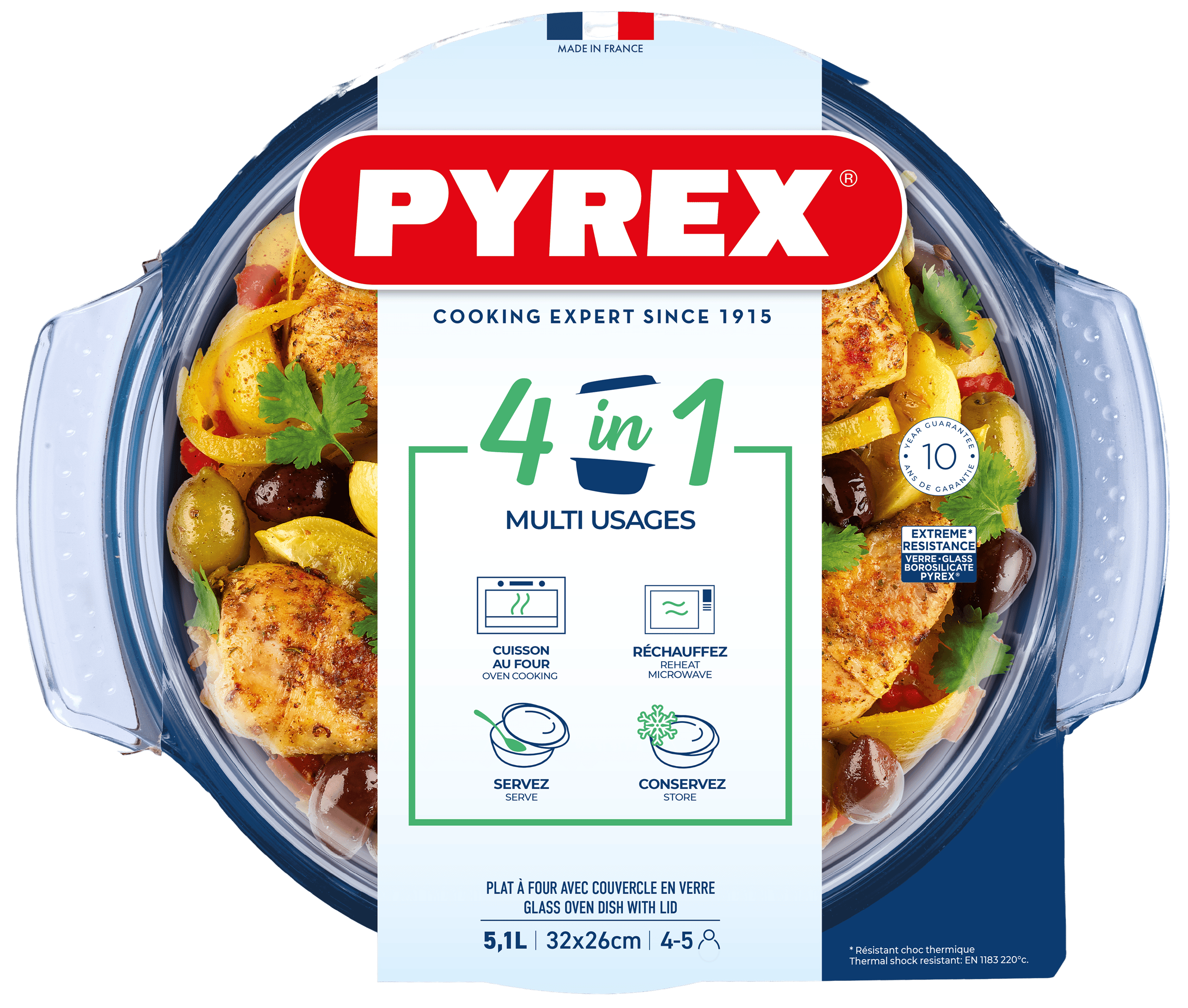 Каструля с/к PYREX кастрюля кругл. 3.7л + 1.4л (118A000/7643)