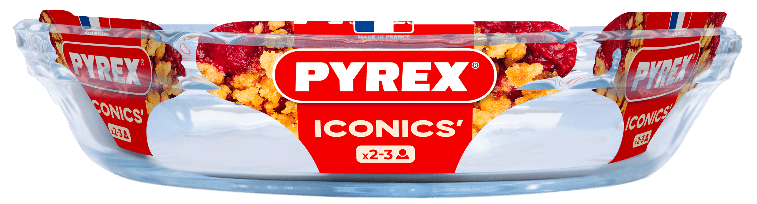 Форма с/к PYREX форма кругл. 26х23см (1,3л) рефл з ручками (198B000/8048)