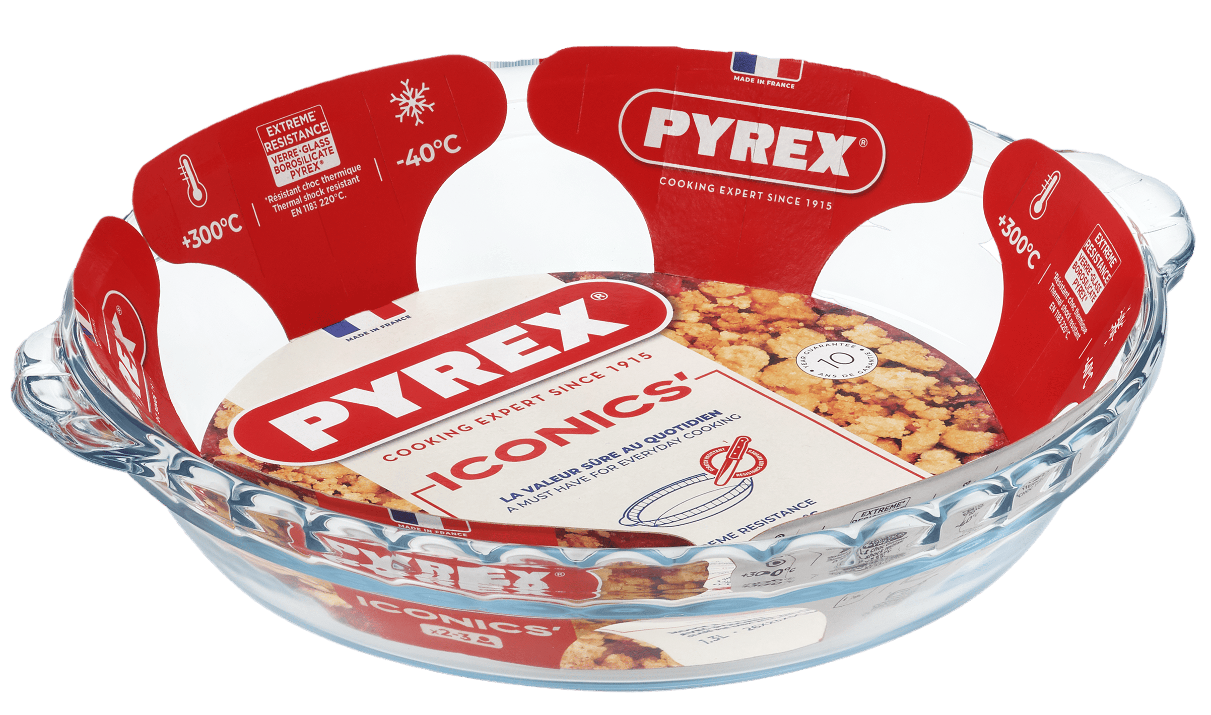 Форма с/к PYREX форма кругл. 26х23см (1,3л) рефл з ручками (198B000/8048)