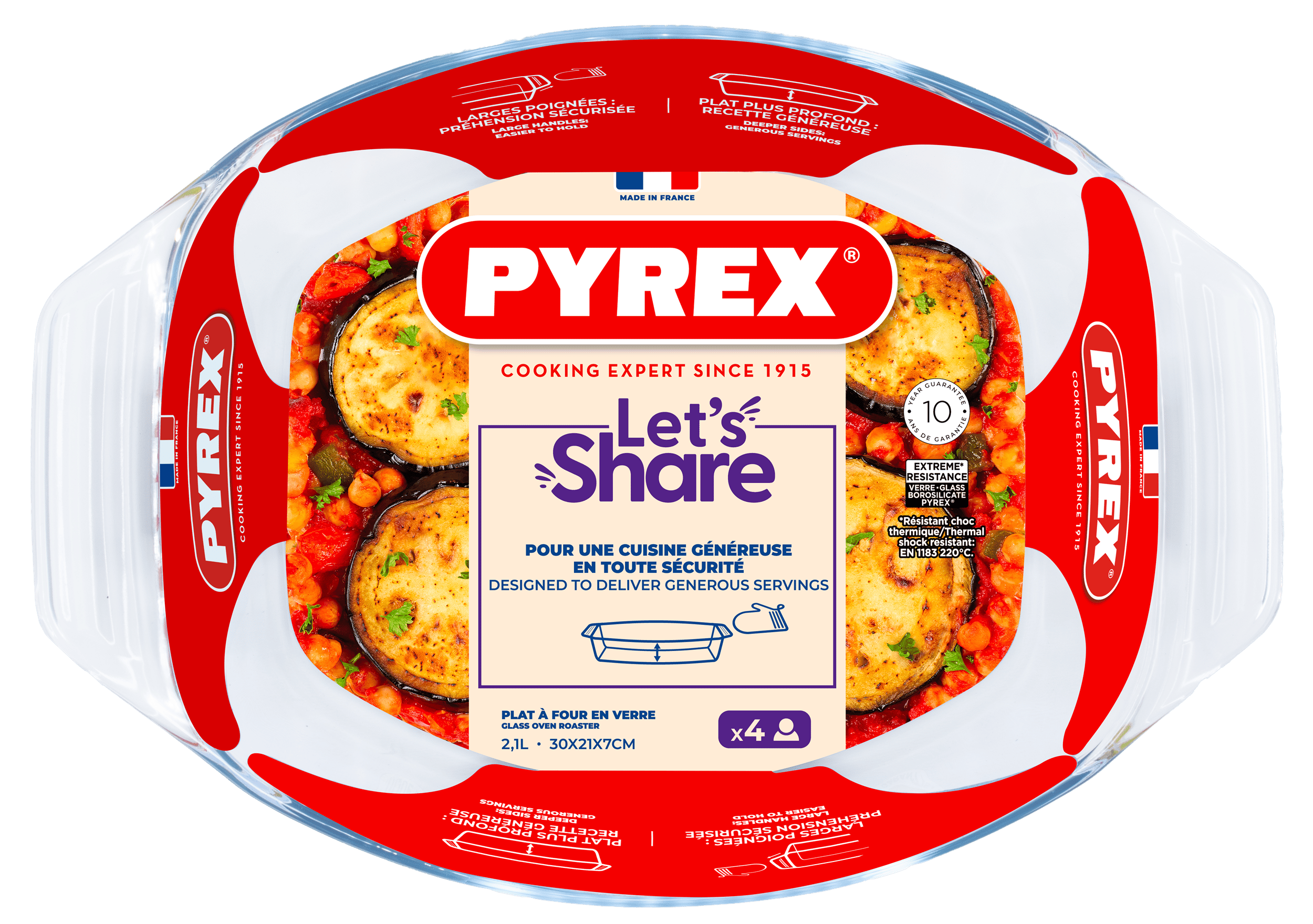 Форма с/к PYREX форма овал. 30х21х7см (2,1л) (410B000/8046)