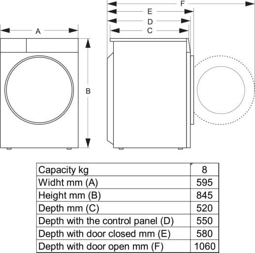Сушильна машина HISENSE DH3S802BW3/UA