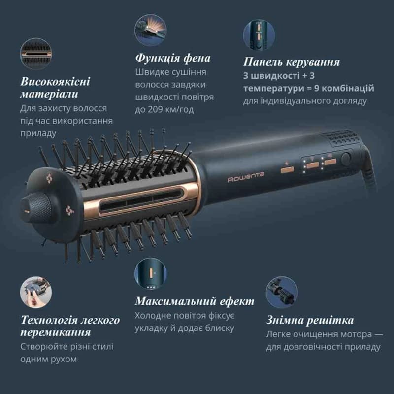 Фен-щітка ROWENTA UB9720E0