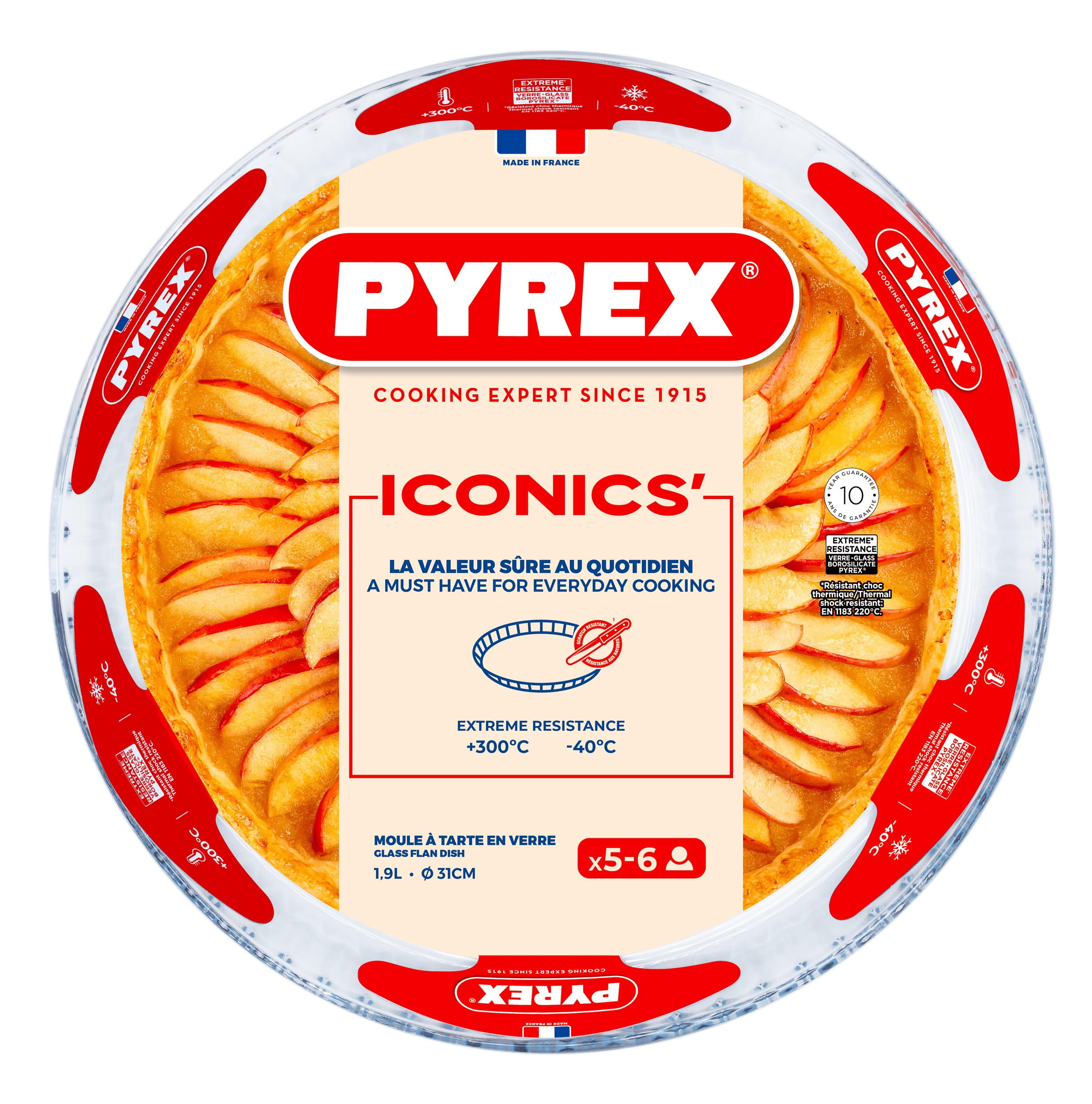 Форма с/к PYREX форма кругл. 31см рифл. край 1.9л (814B000/8446)