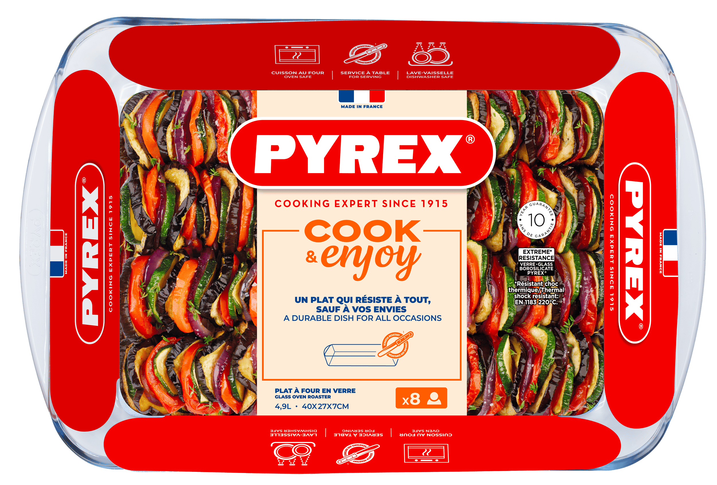 Форма с/к PYREX форма прямокут. 40х27х7см (4.9л) (240B000/8046)