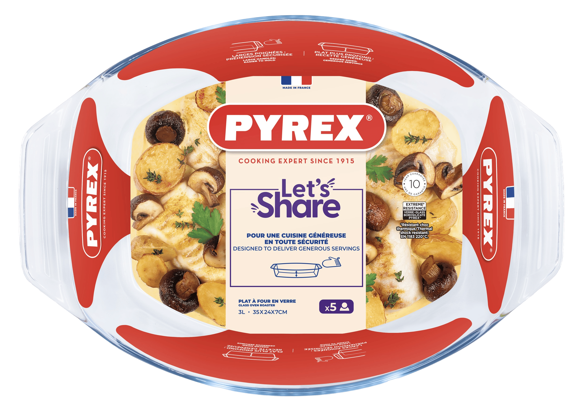 Форма с/к PYREX форма овал. 35х24х7см (3л) (411B000/8046)