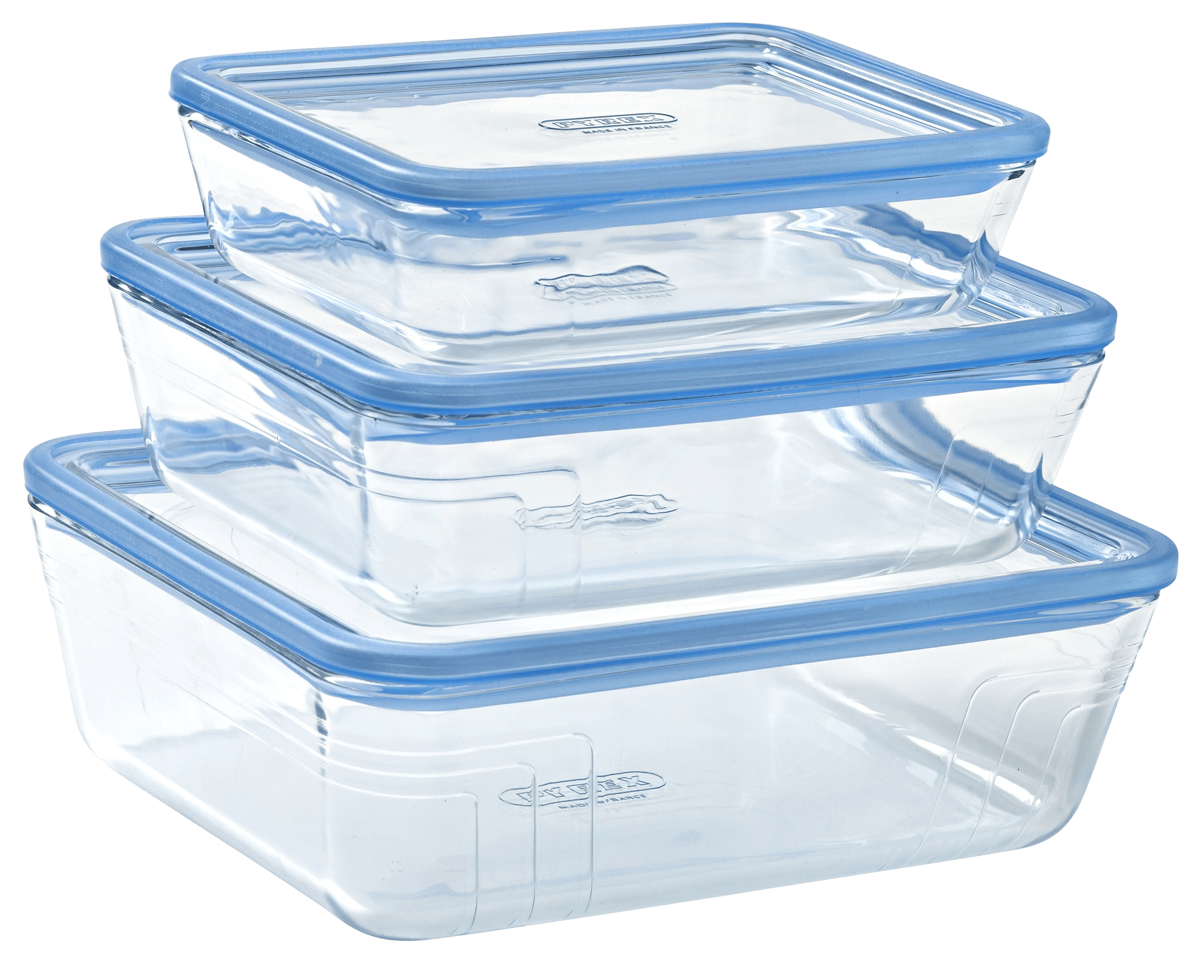 Форма с/к PYREX Pure Glass 2.6 л прямокут. 24x19x8см скл. кришка (243A000/8044)