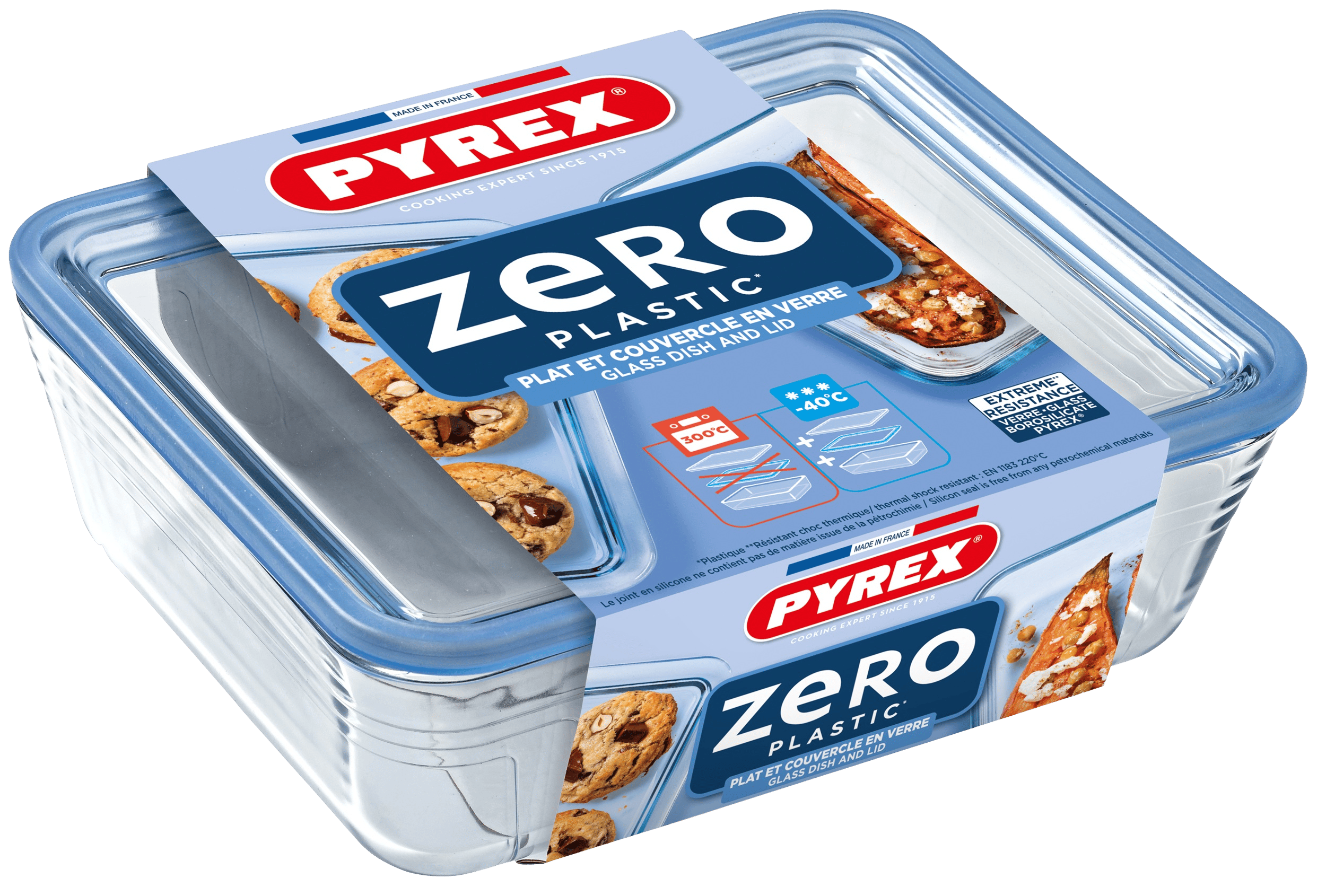 Форма с/к PYREX Pure Glass 2.6 л прямокут. 24x19x8см скл. кришка (243A000/8044)
