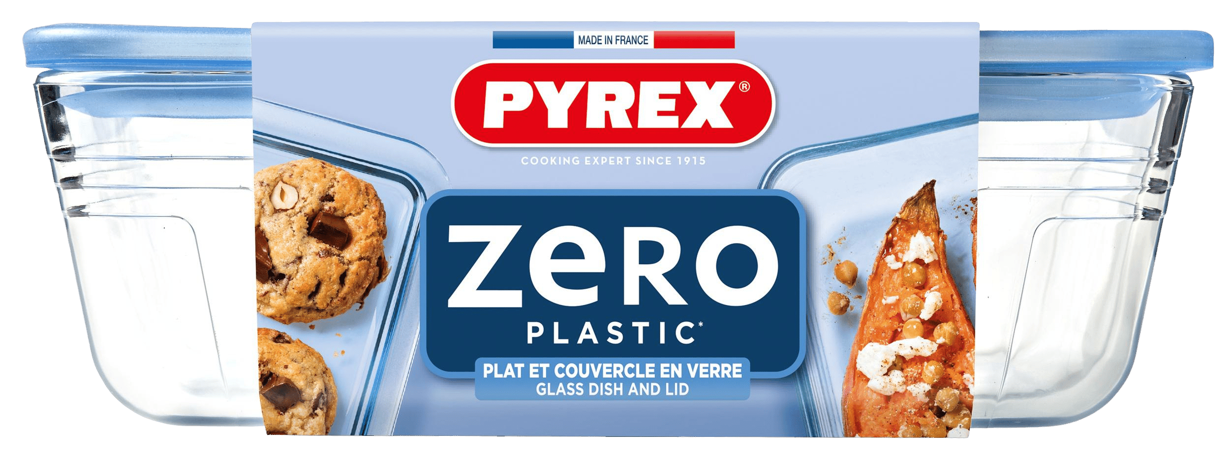Форма с/к PYREX Pure Glass 2.6 л прямокут. 24x19x8см скл. кришка (243A000/8044)