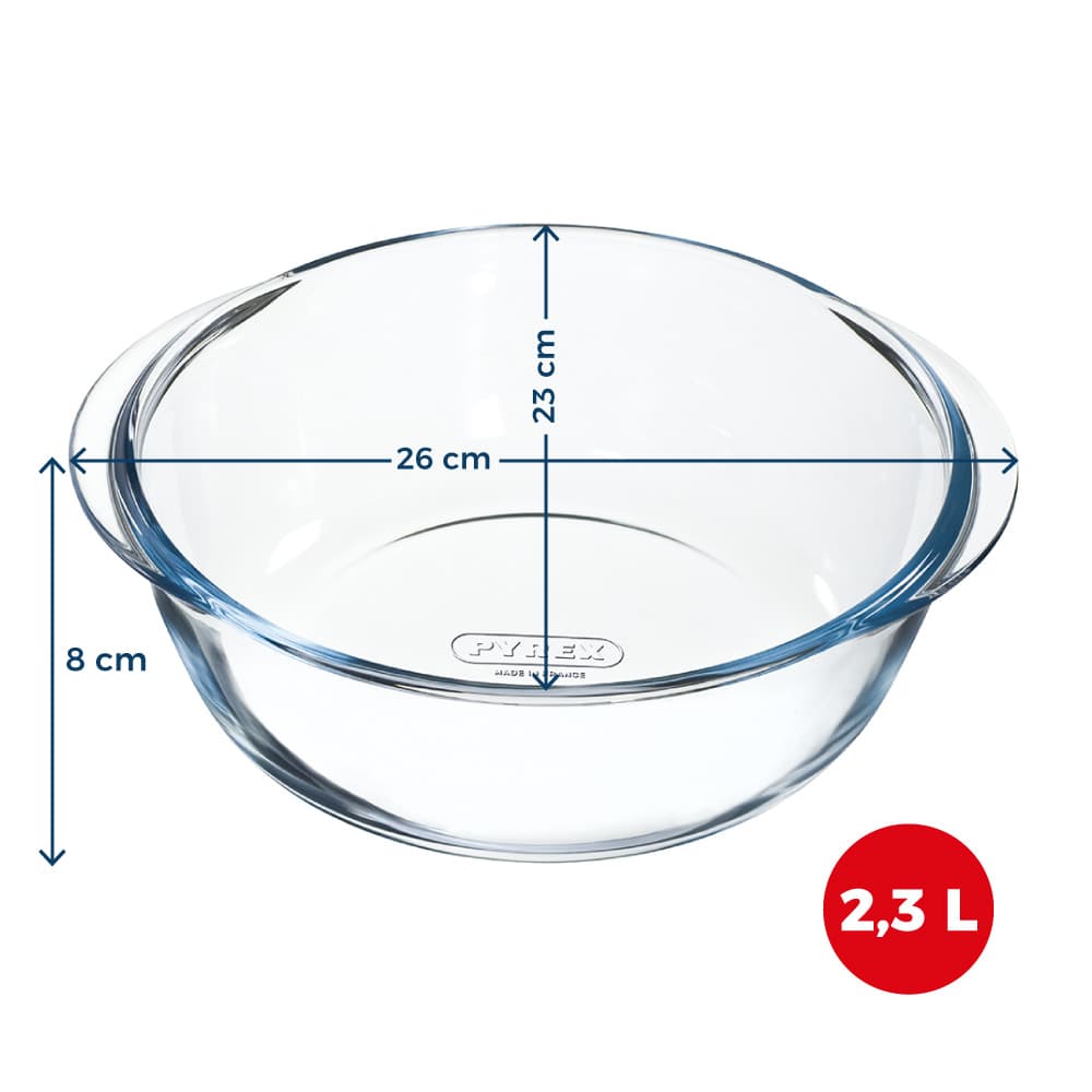 Форма с/к PYREX AIRFRYER круг. 26x23x8 см (2.3л) (208B100/7948)