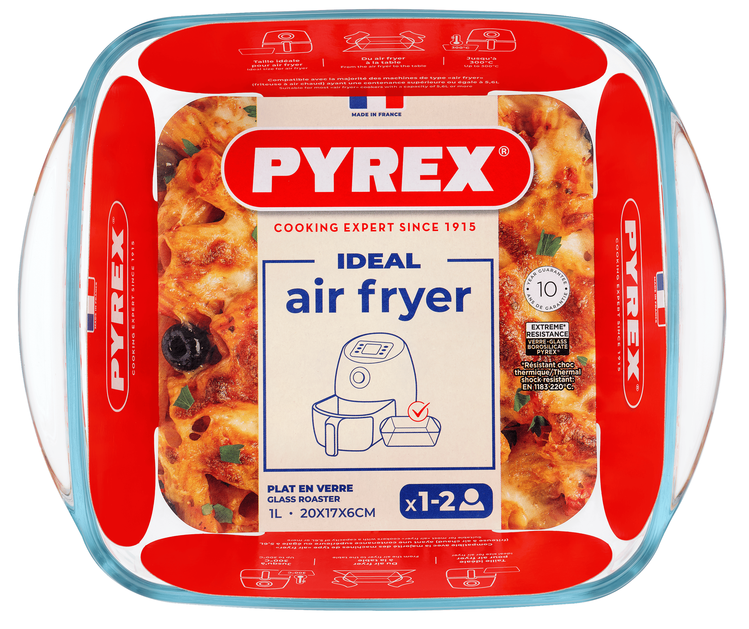 Форма с/к PYREX AIRFRYER квадр. 20x17x6 см (1л) (211B100/7940)