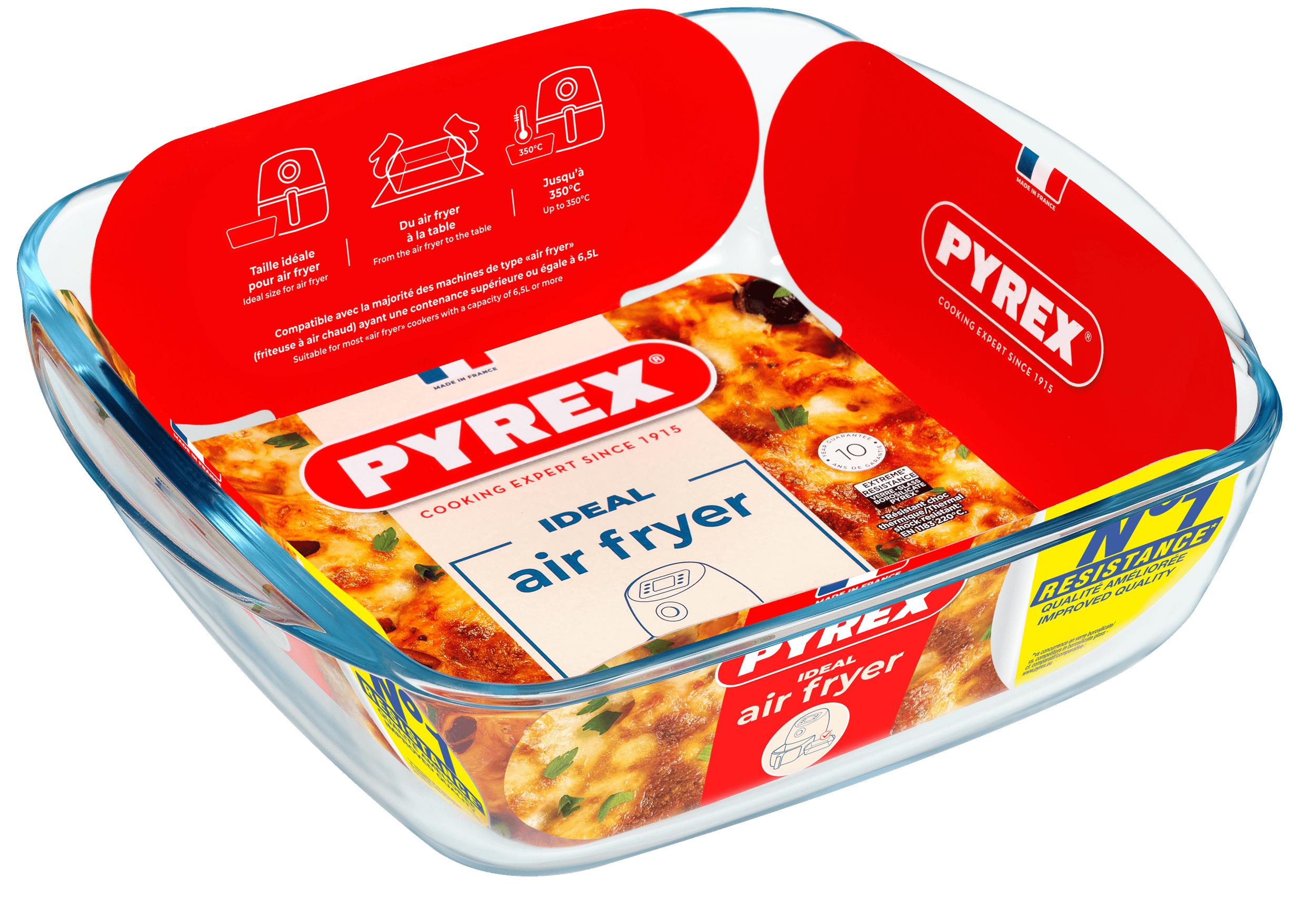 Форма с/к PYREX AIRFRYER квадр. 25x22x7 см (2.2л) (212B100/7948)