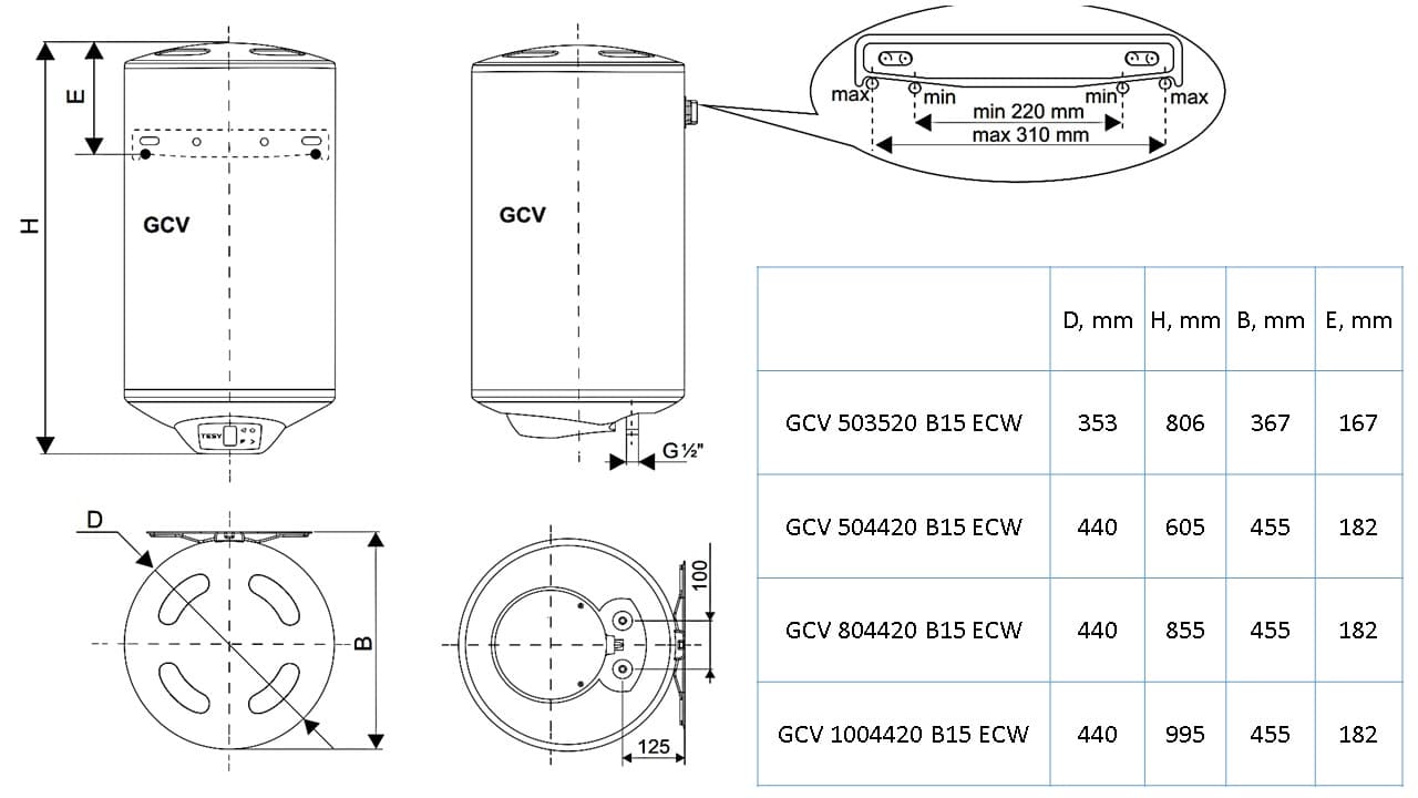 Водонагрівач TESY BILIGHT CLOUD GCV 804420 B15 ECW