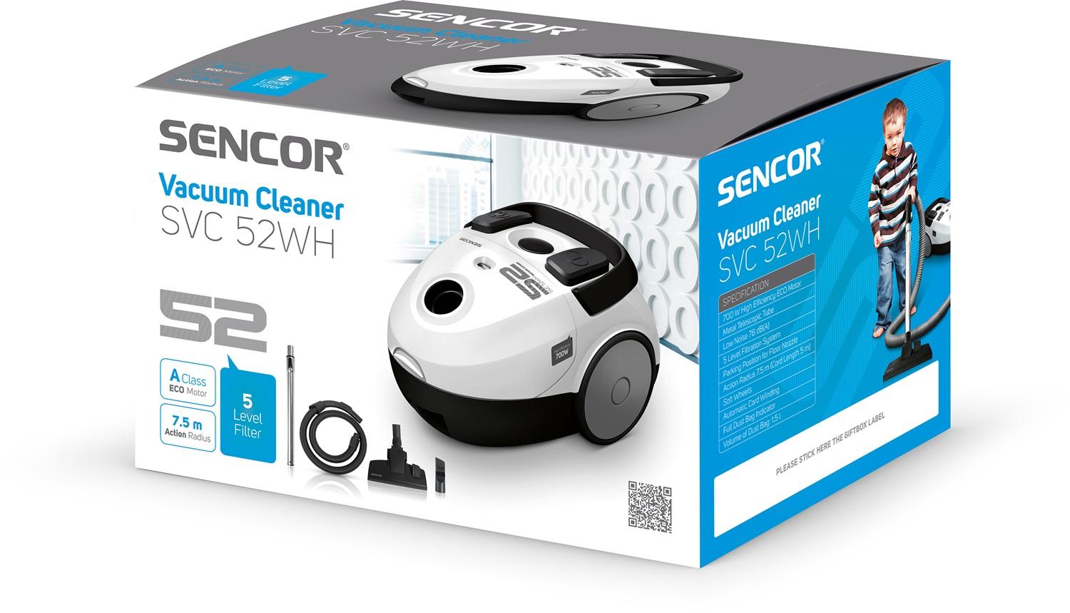 Пилосос SENCOR SVC 52WH-EUE3