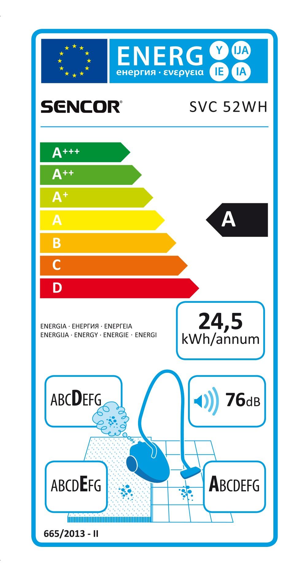 Пилосос SENCOR SVC 52WH-EUE3