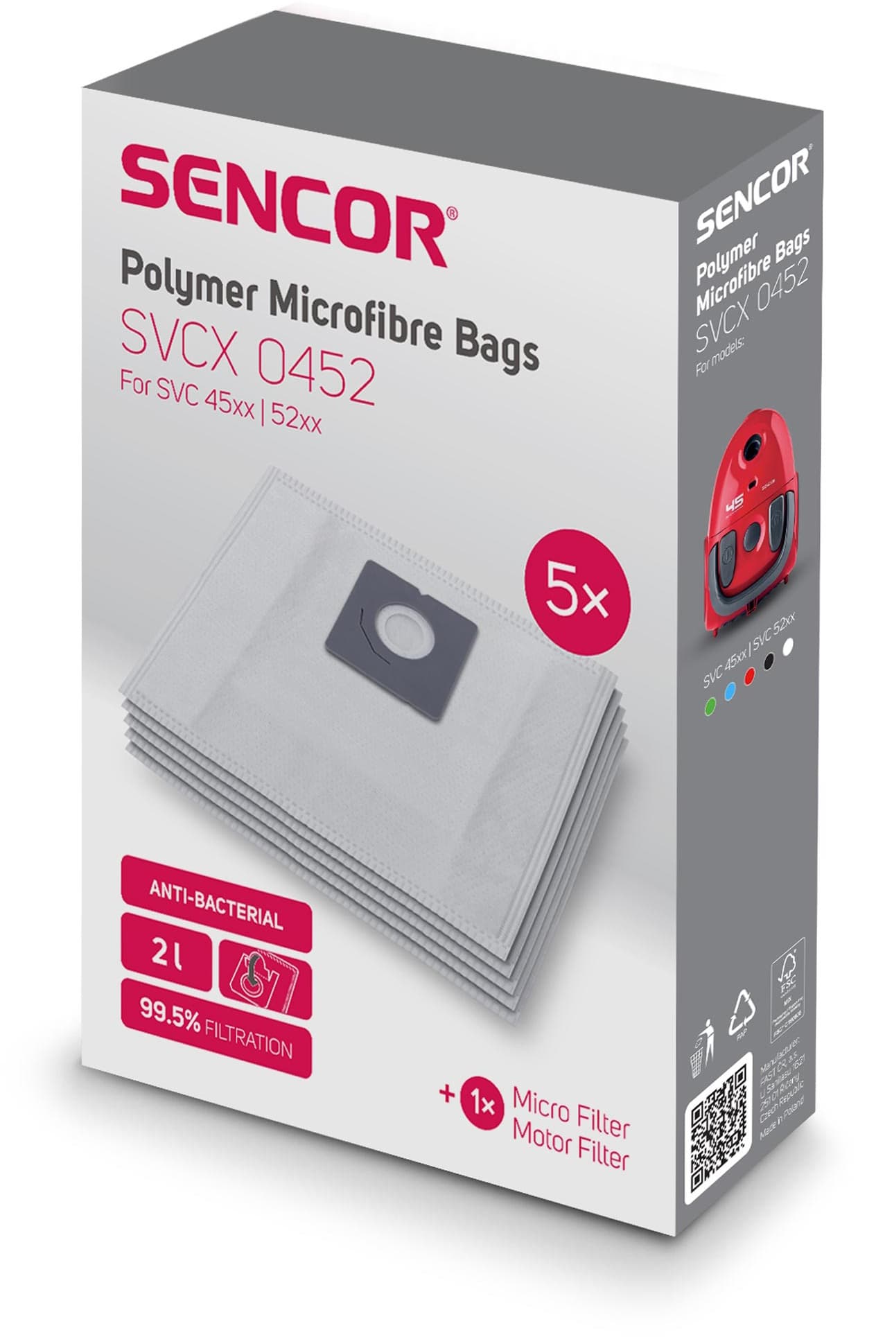 Аксесуари для пилососiв SENCOR SVCX 0452 BAGS SVC 45/52 (5pcs)