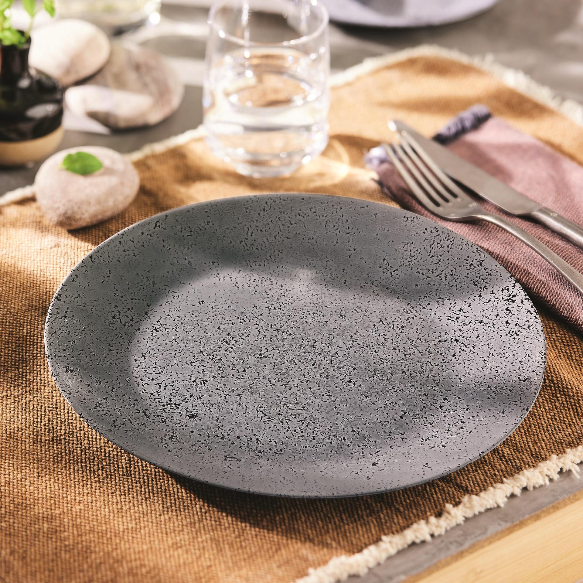 Тарілка LUMINARC SLATE BLACK /25 см /обід. (V0115)