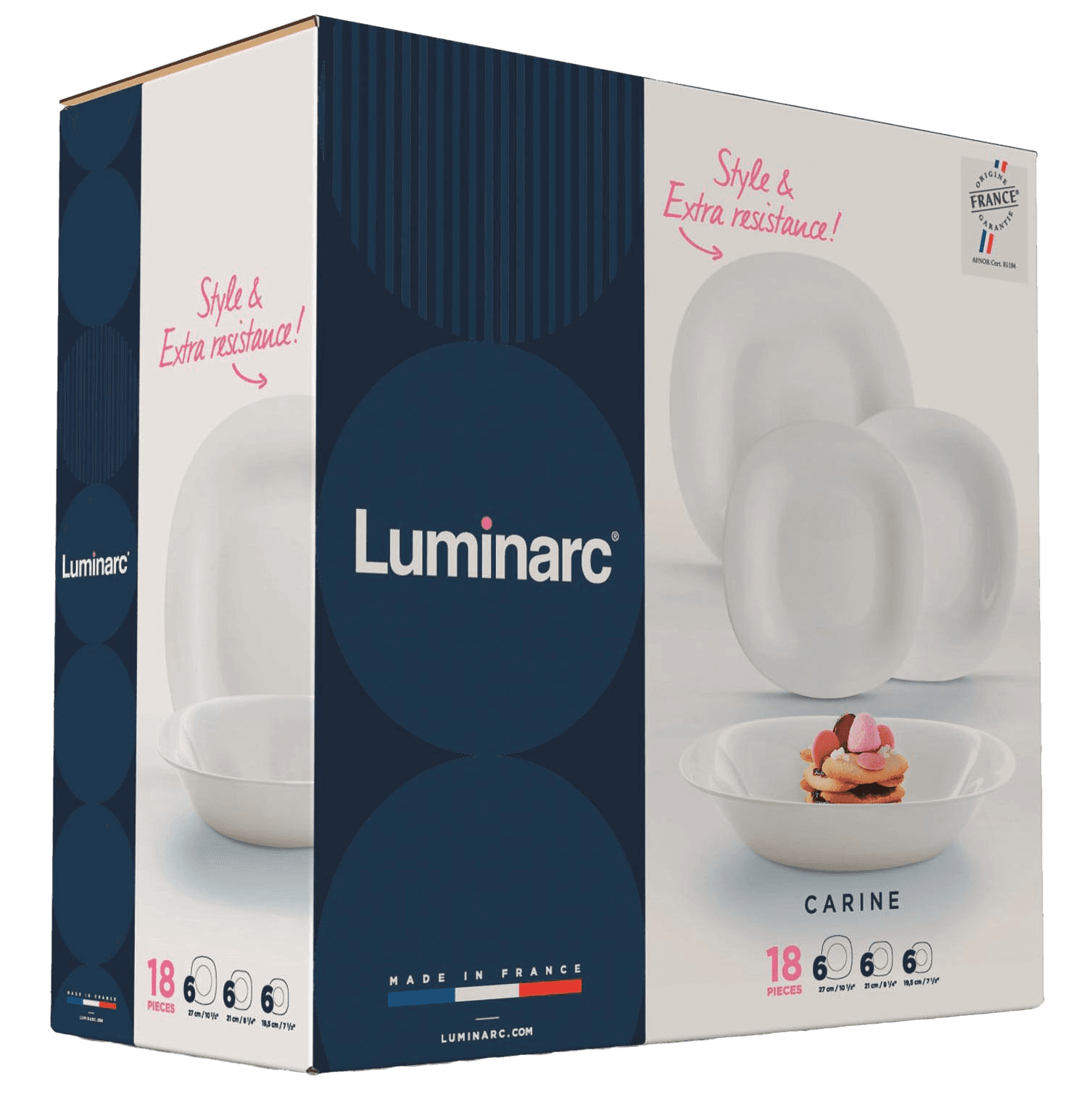 Сервіз LUMINARC CARINE WHITE / 18 пр. (N2184)