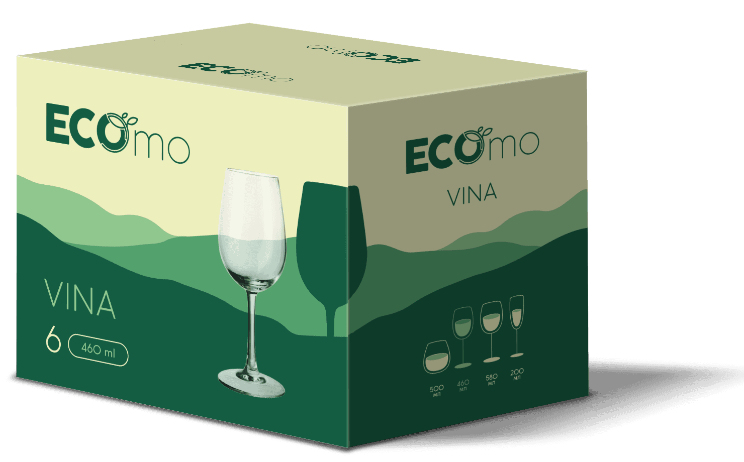 Келих ECOMO VINA /НАБІР/ 6X460 мл (H6142)