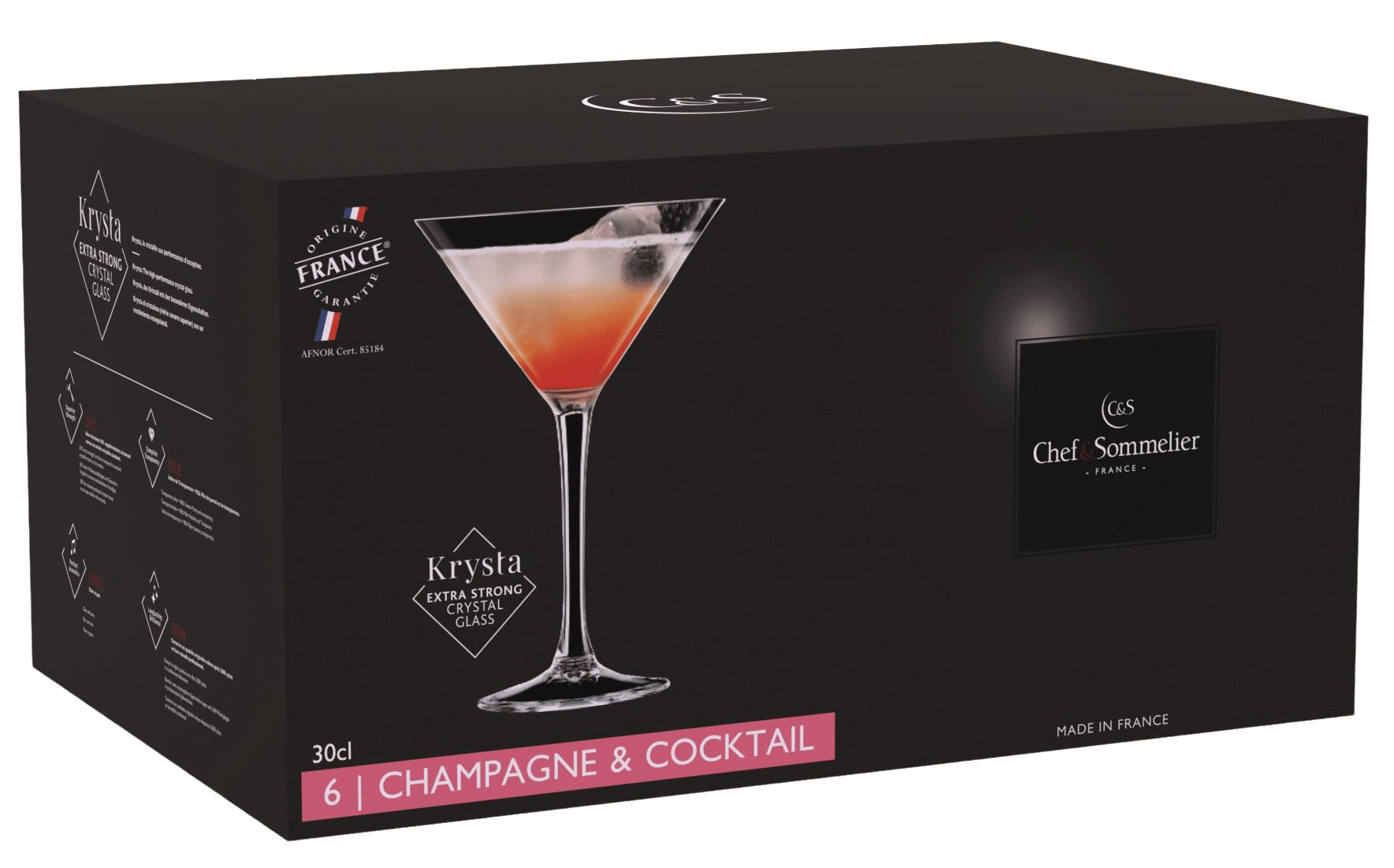 Келих C&S CABERNET /НАБІР/6*300 мл д/шампанського та коктейлів (N6831/1)